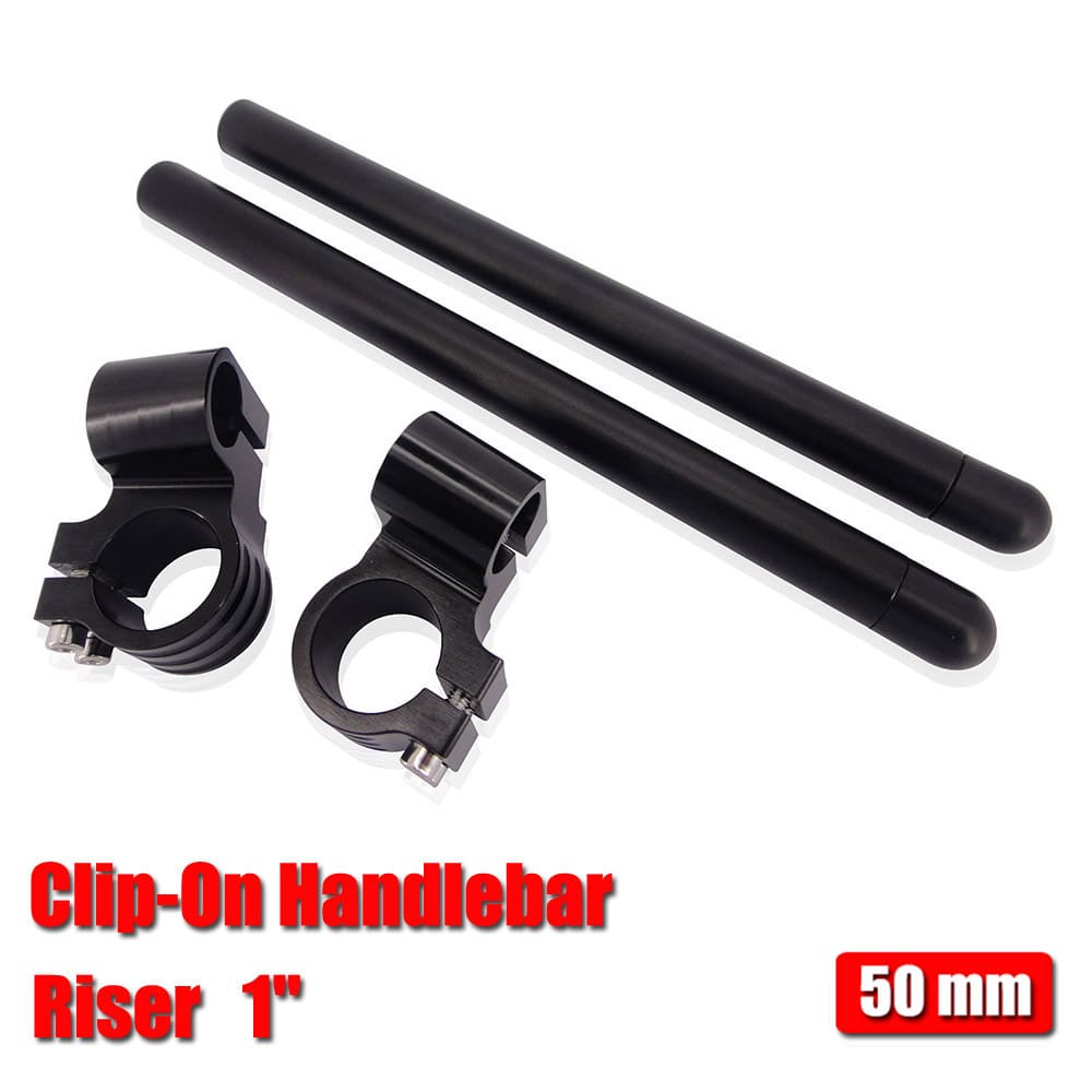 thumbnail image 2 of TCMT 50mm Clip-On Handlebars For Yamaha YZF-R1 1998-2001 – Silver Aluminum 2 of 3