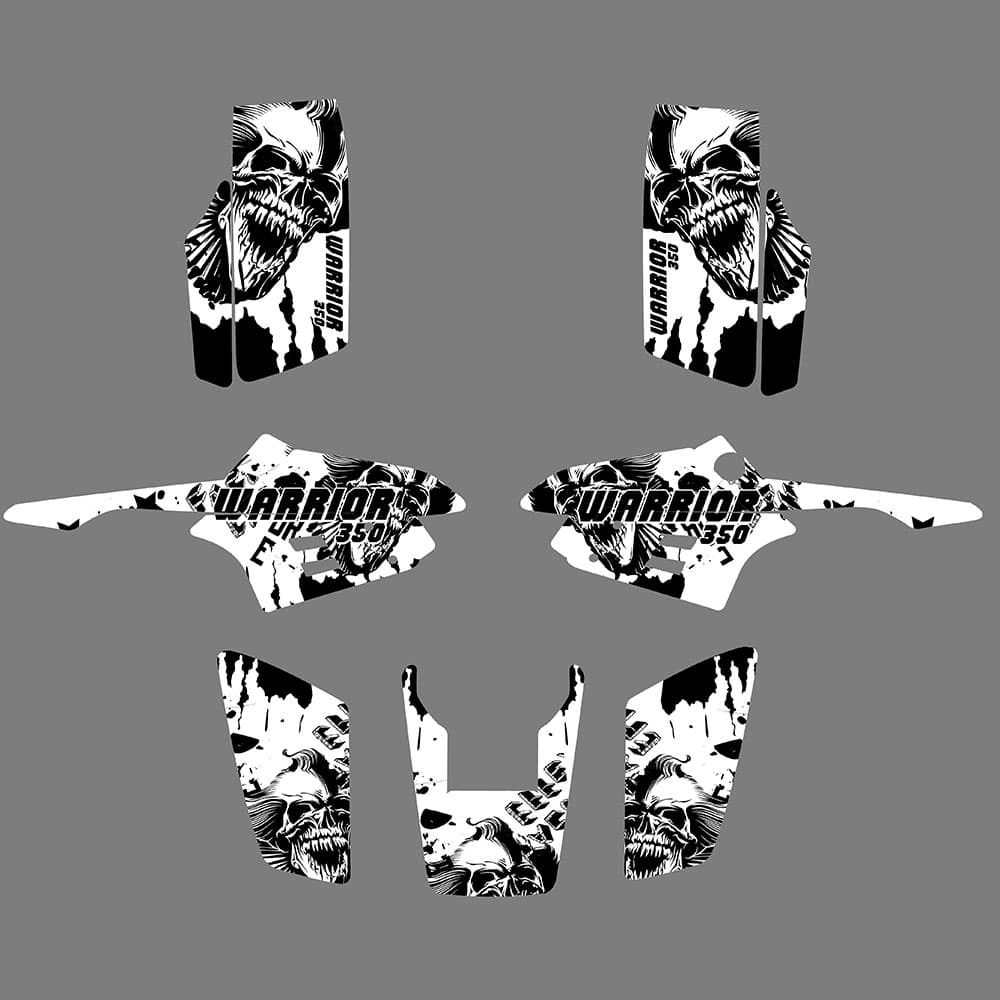 ATV Graphic Decals Protector Sticker for Yamaha Warrior 350 1987-2004