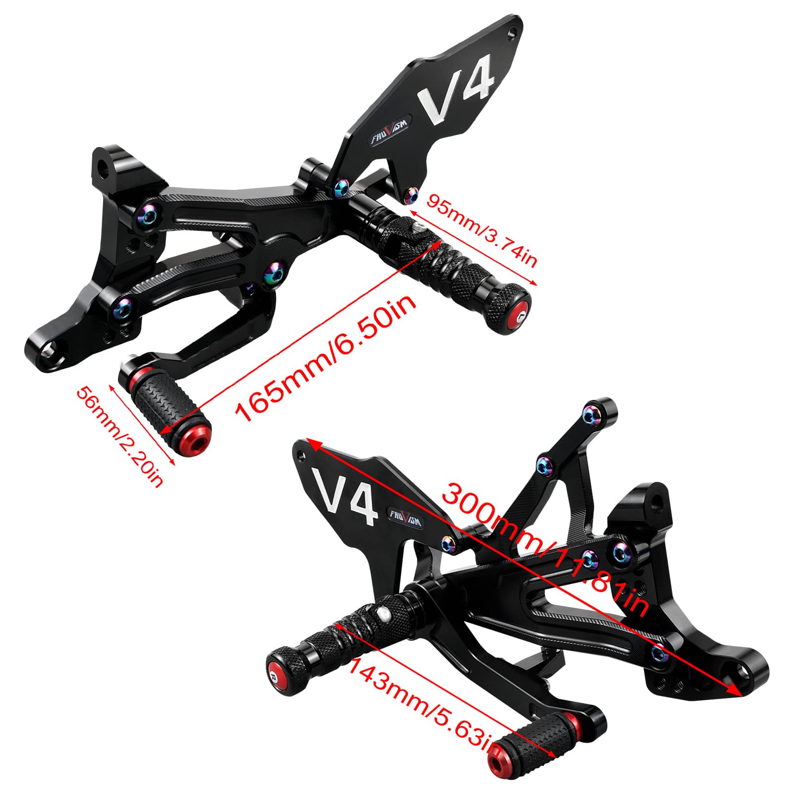 Racing Adjustable Rear Sets Footrest for Ducati Panigale V4/S/R 2018-2022