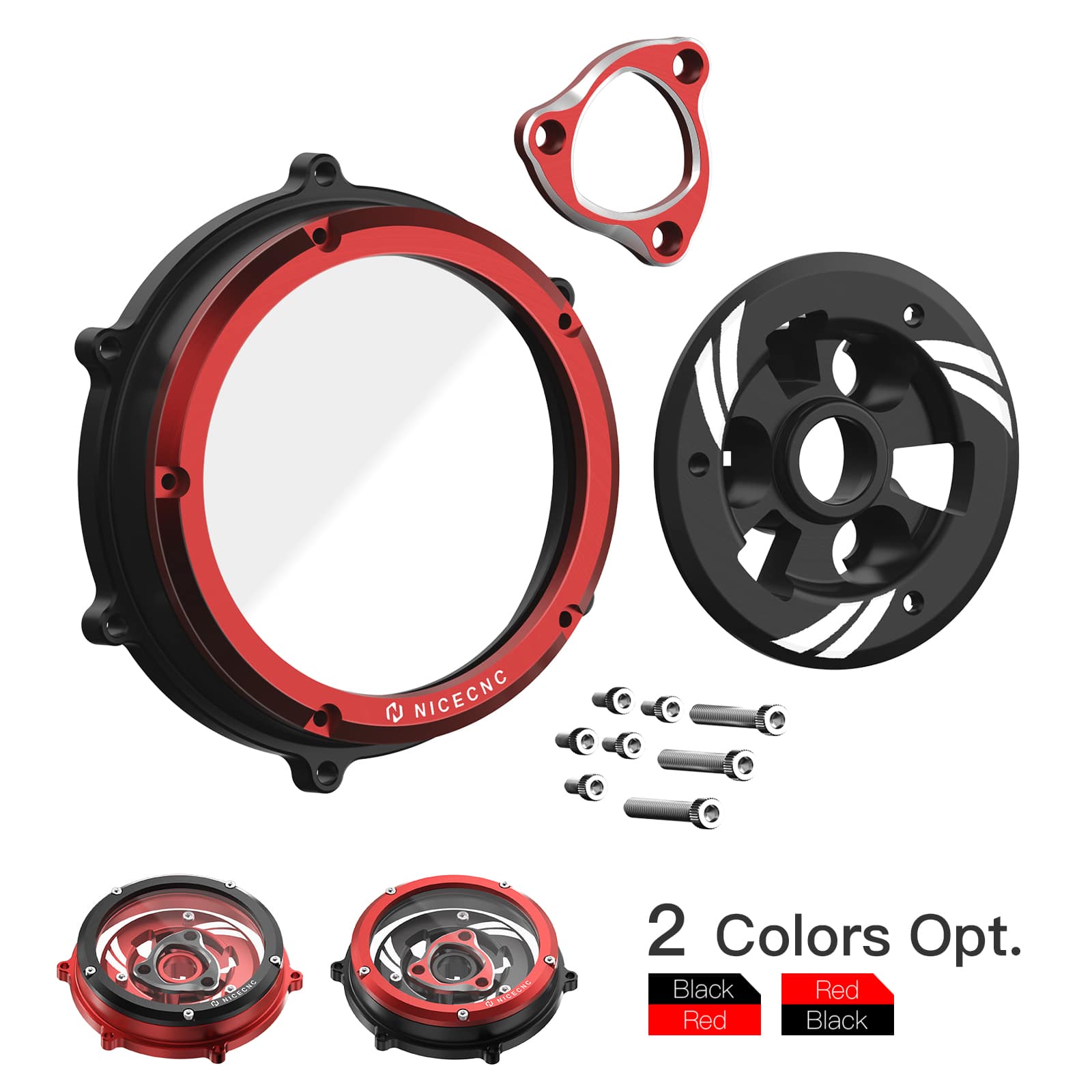 Transparent Engine Clutch Cover Kit For Ducati Panigale V4/S 2018-2024
