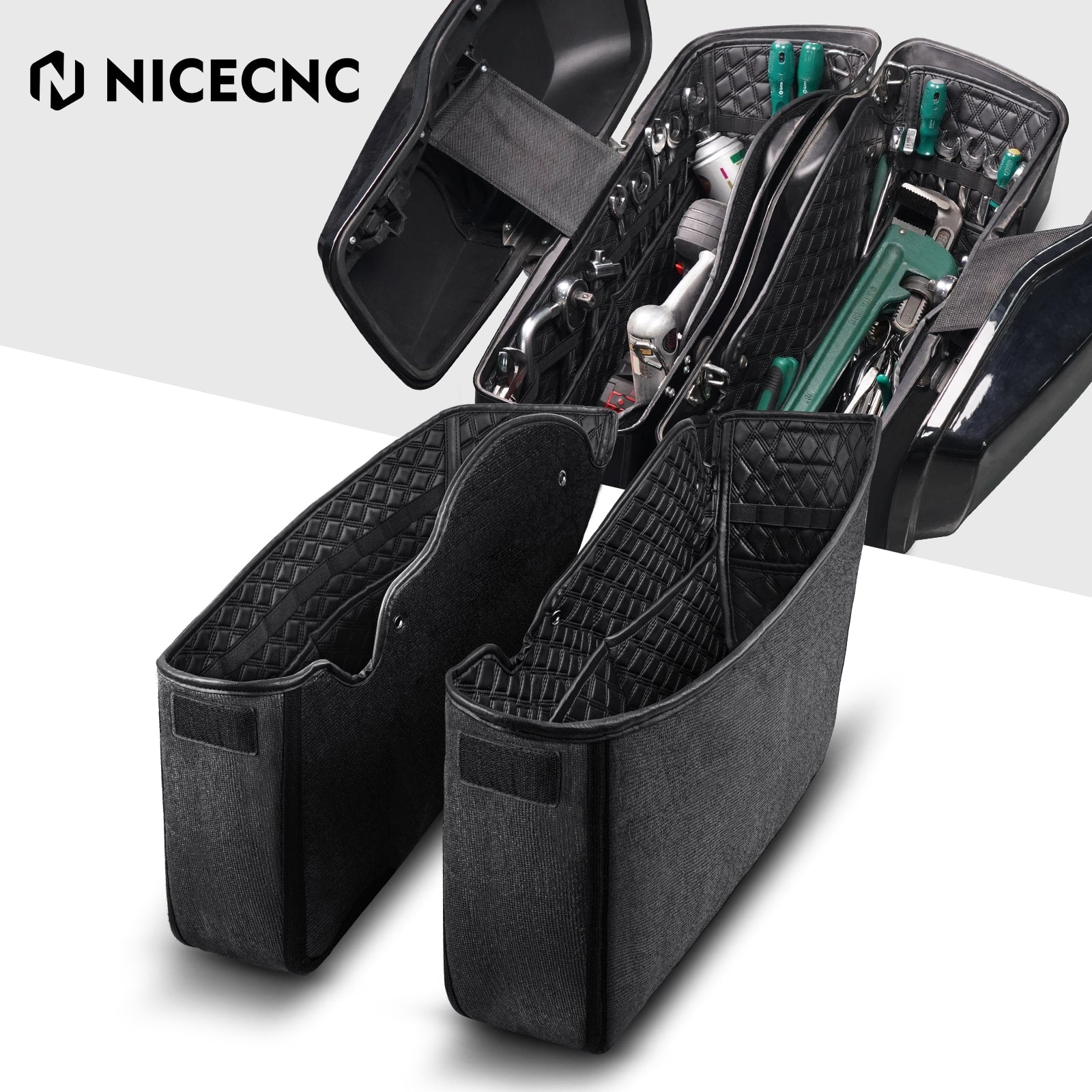SaddleBags Organizer Liner Bottom Inserts Bags For Harley Touring Road King Street Glide