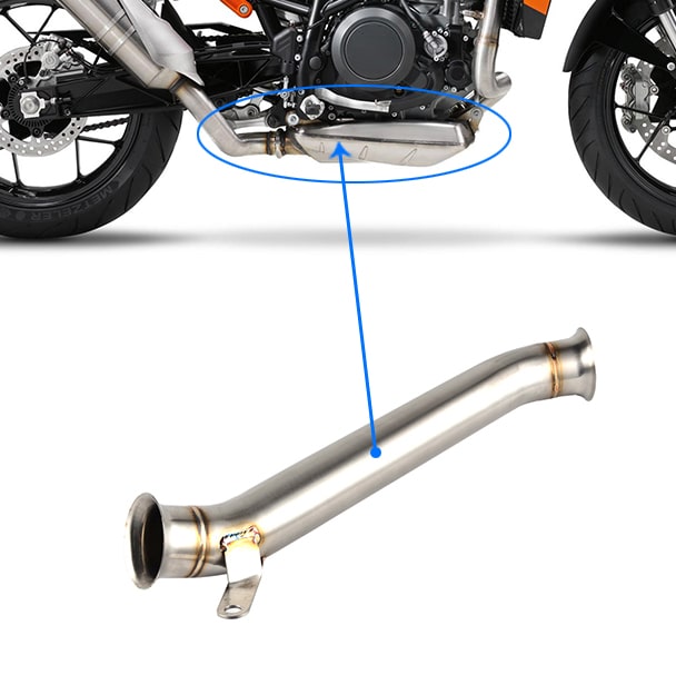 Exhaust Muffler Middle Pipe Down Link For KTM 690 Duke 2012-2019 Husqvarna Vitpilen 701 2018-2020