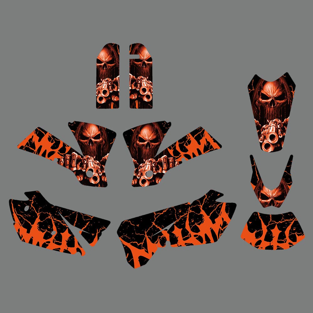 Motorcycle Graphics Background Decal Sticker for KTM EXC 2004