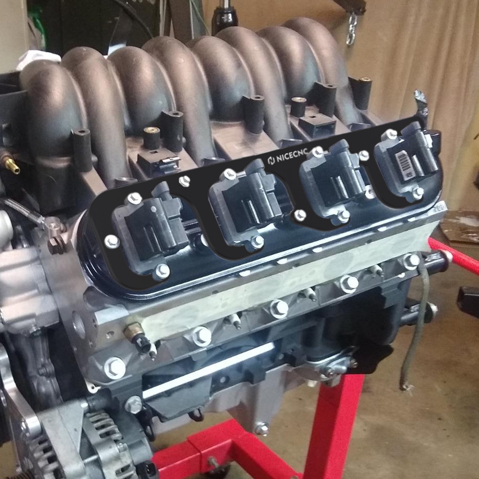 LS D581 Square Coil Bracket Valve Cover For Chevrolet Truck 4.8L 5.3L 5.7L 6.0L 6.2L 7.0L V8