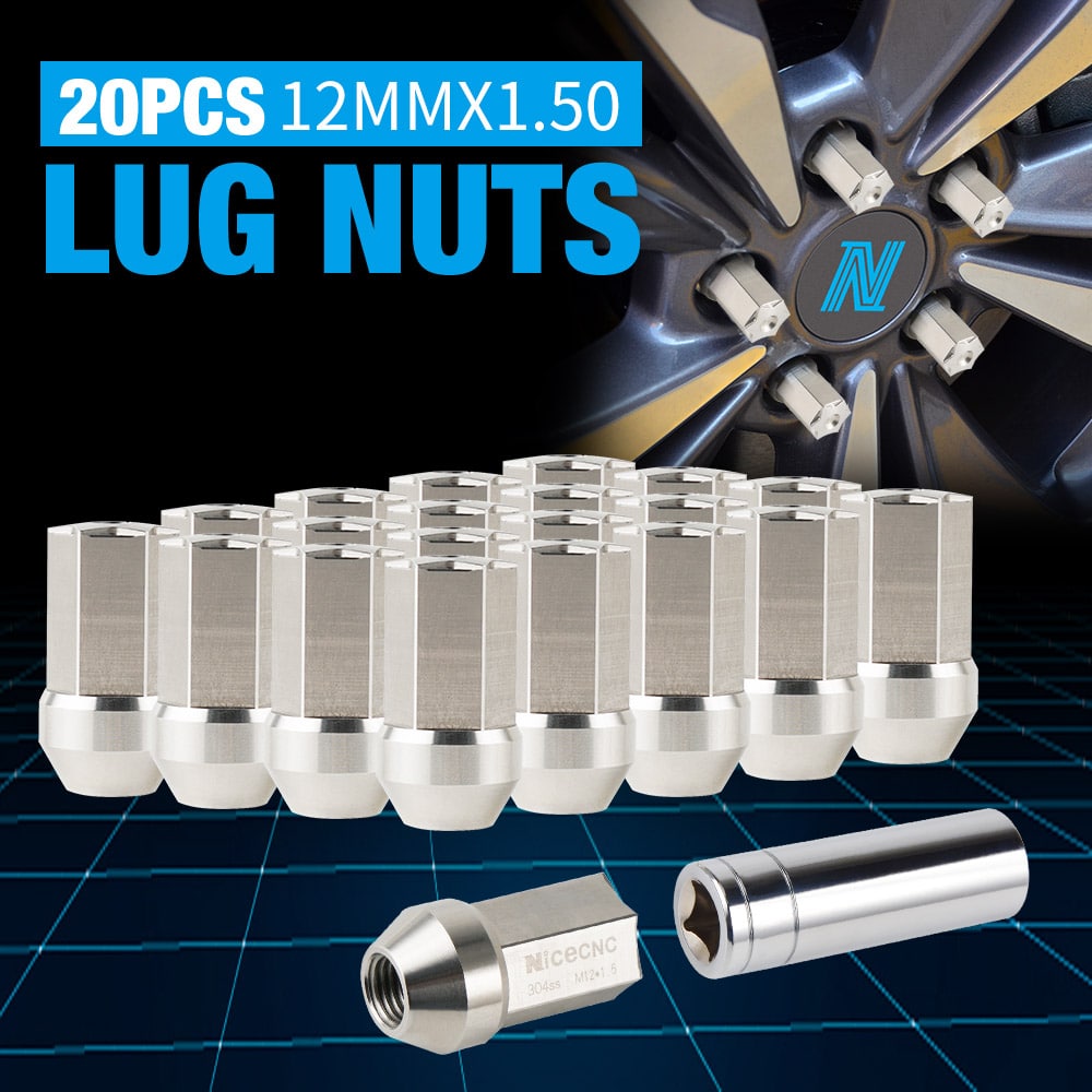 20PCS Lug Nuts Bulge Acorn 12 x 1.5 For Ford Focus Escape Taurus