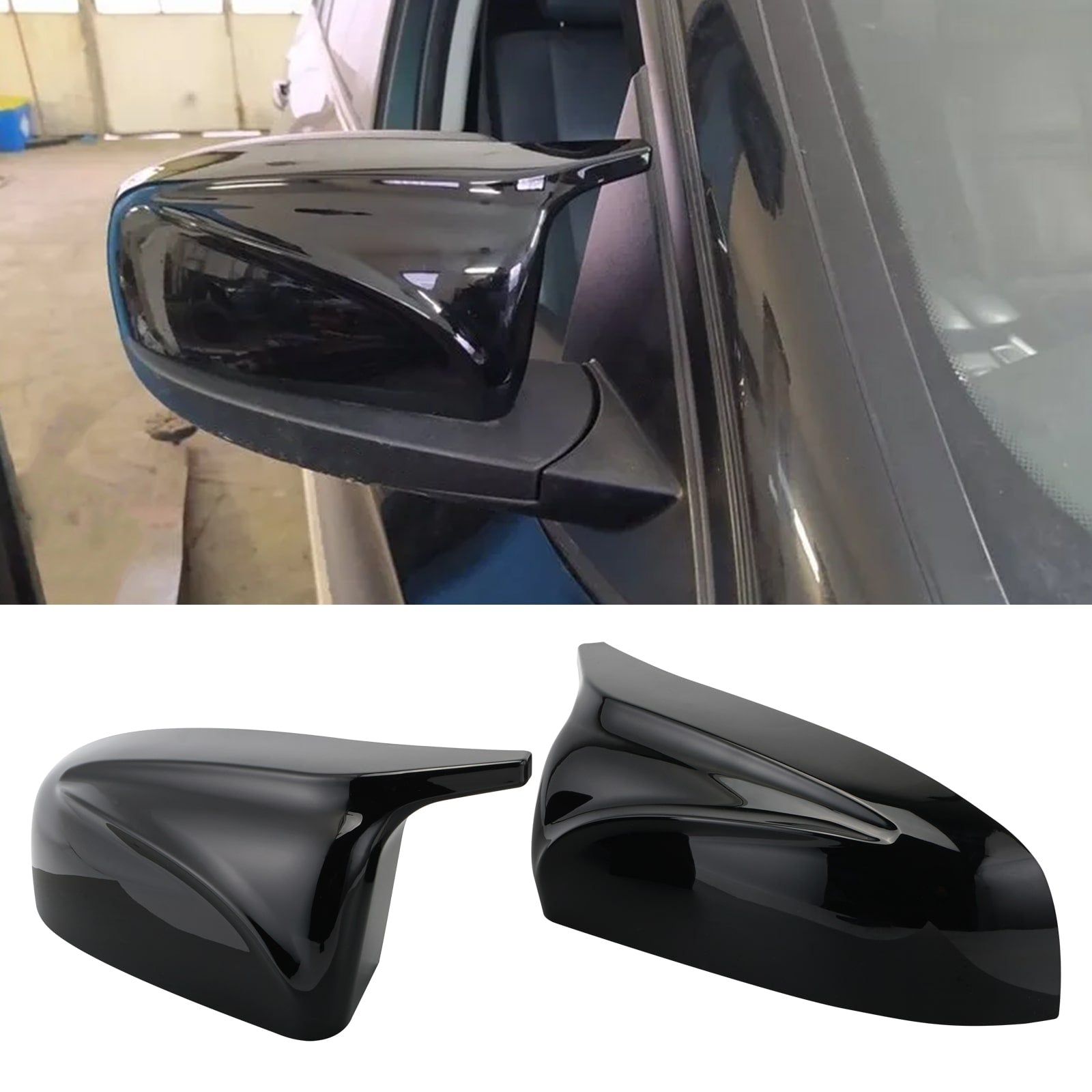 2PCS M-Style Rearview Side Mirror Cover For BMW X5 X6 E70 E71 2008-2012