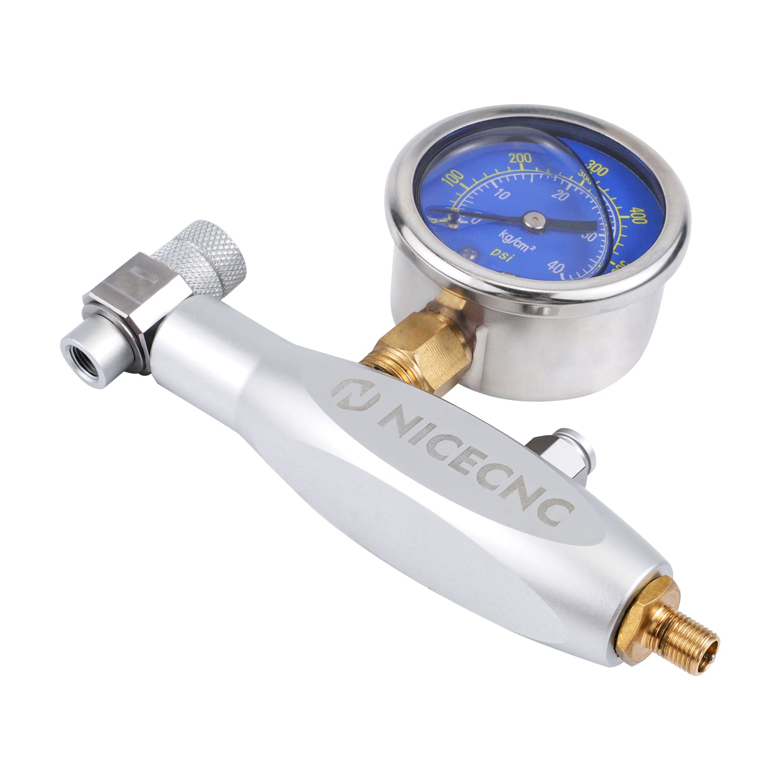 600PSI Regulator Kit No Loss Chuck Nitrogen Filling Tool For Schrader Valve Shock Off-Road Bikes, ATVs, UTVs