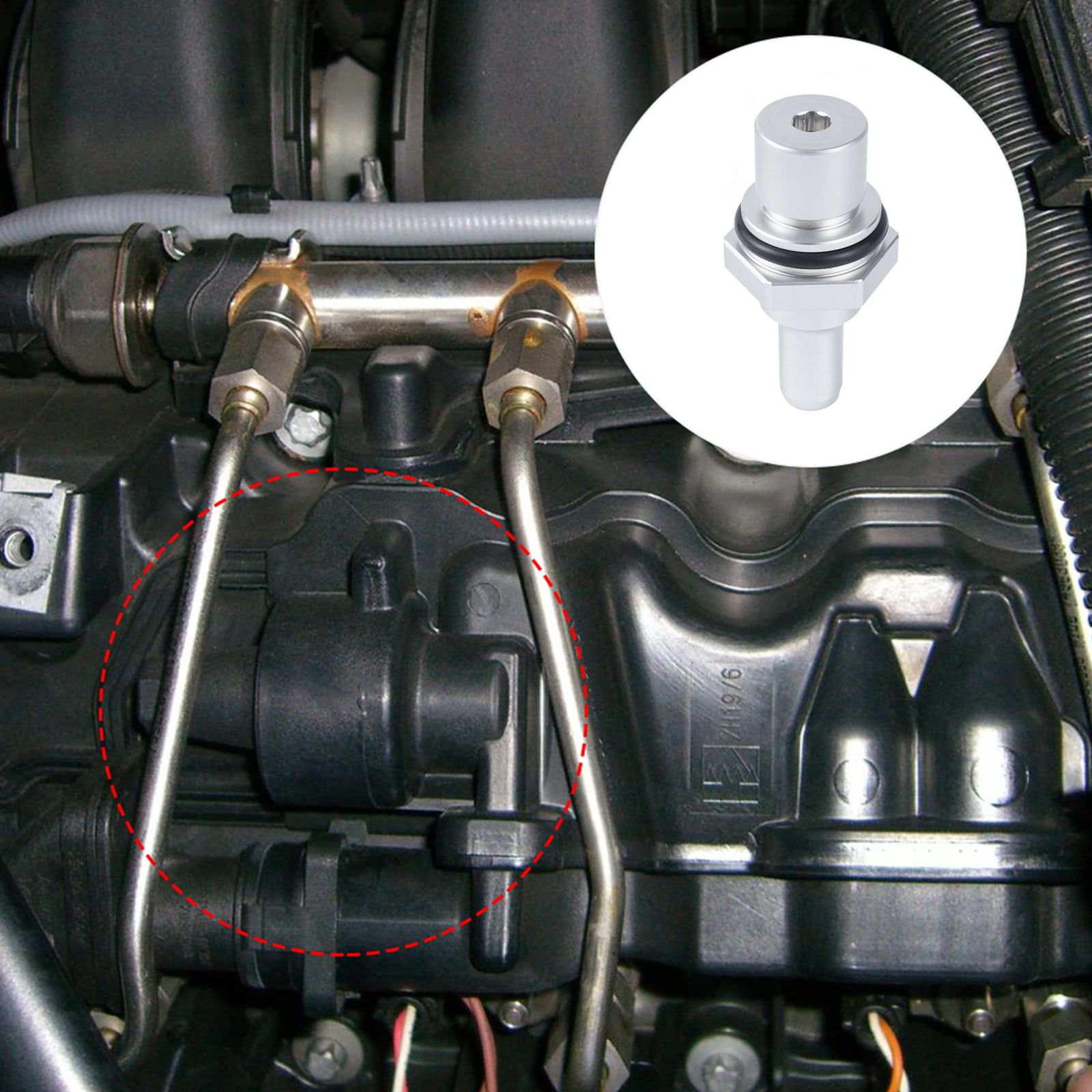 For N54 Aluminum PCV Valve Upgrade For BMW E82 E88 E89 E90 E91 E92 E93 E60 E61 E71 135i 335i 535i X6 Z4 Twin Turbo Engines
