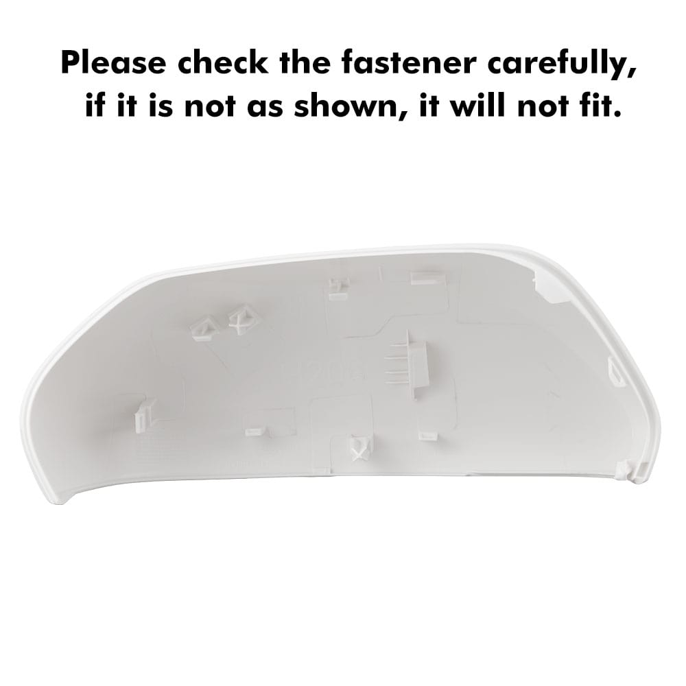Rear View Mirror Cover Cap Replacement Glossy White For Toyota Camry 2018-2020
