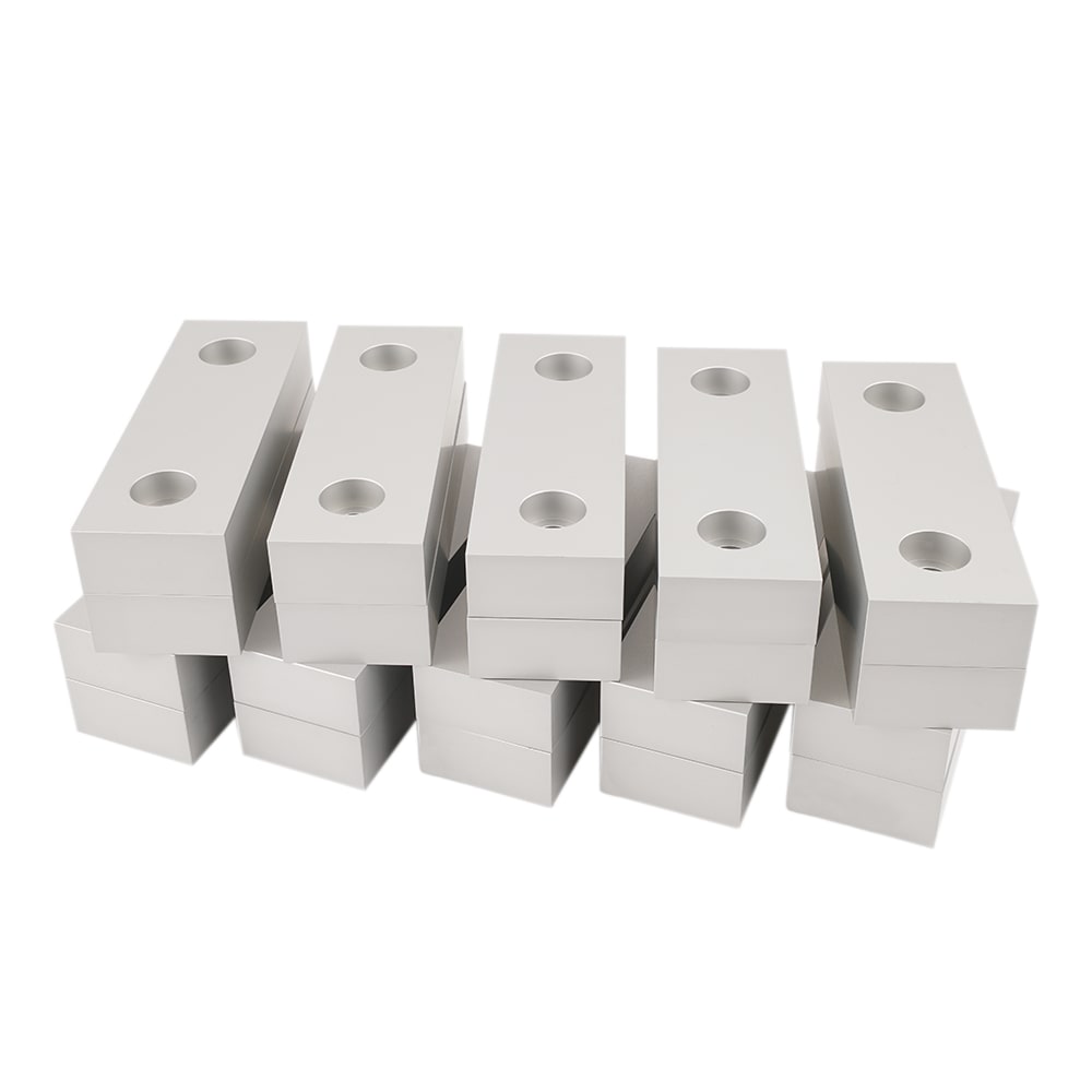 6 x 2 x 1" Machined Aluminum Soft Jaws 10 PACK 20 Pieces