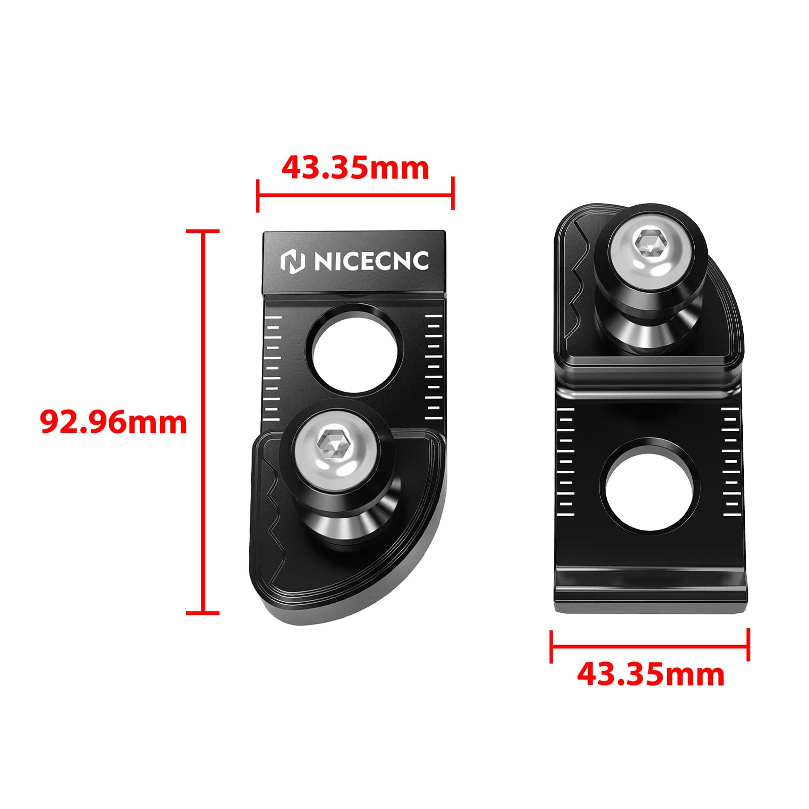 Chain Adjuster Blocks & Swingarm Spools Slider for Yamaha Tenere700 2019-2024 XSR900 Tracer 900 FJ09