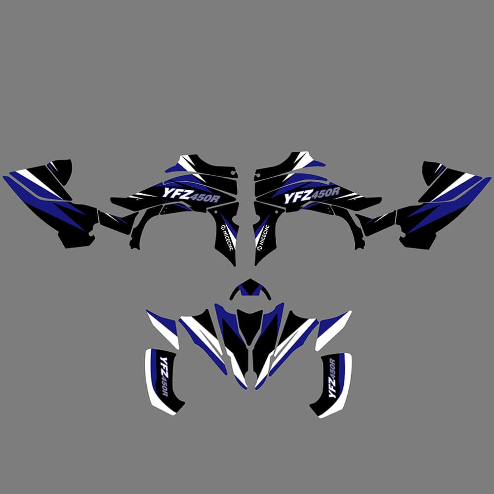 ATV Full Graphics Background Decals Sticker For Yamaha YFZ450R 2014-2022