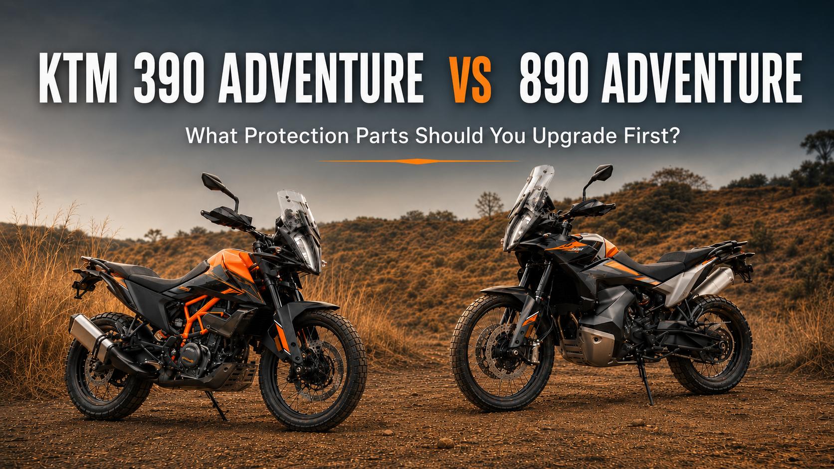 KTM 390 Adventure vs 890 Adventure: What Protection Parts Should You Upgrade First?