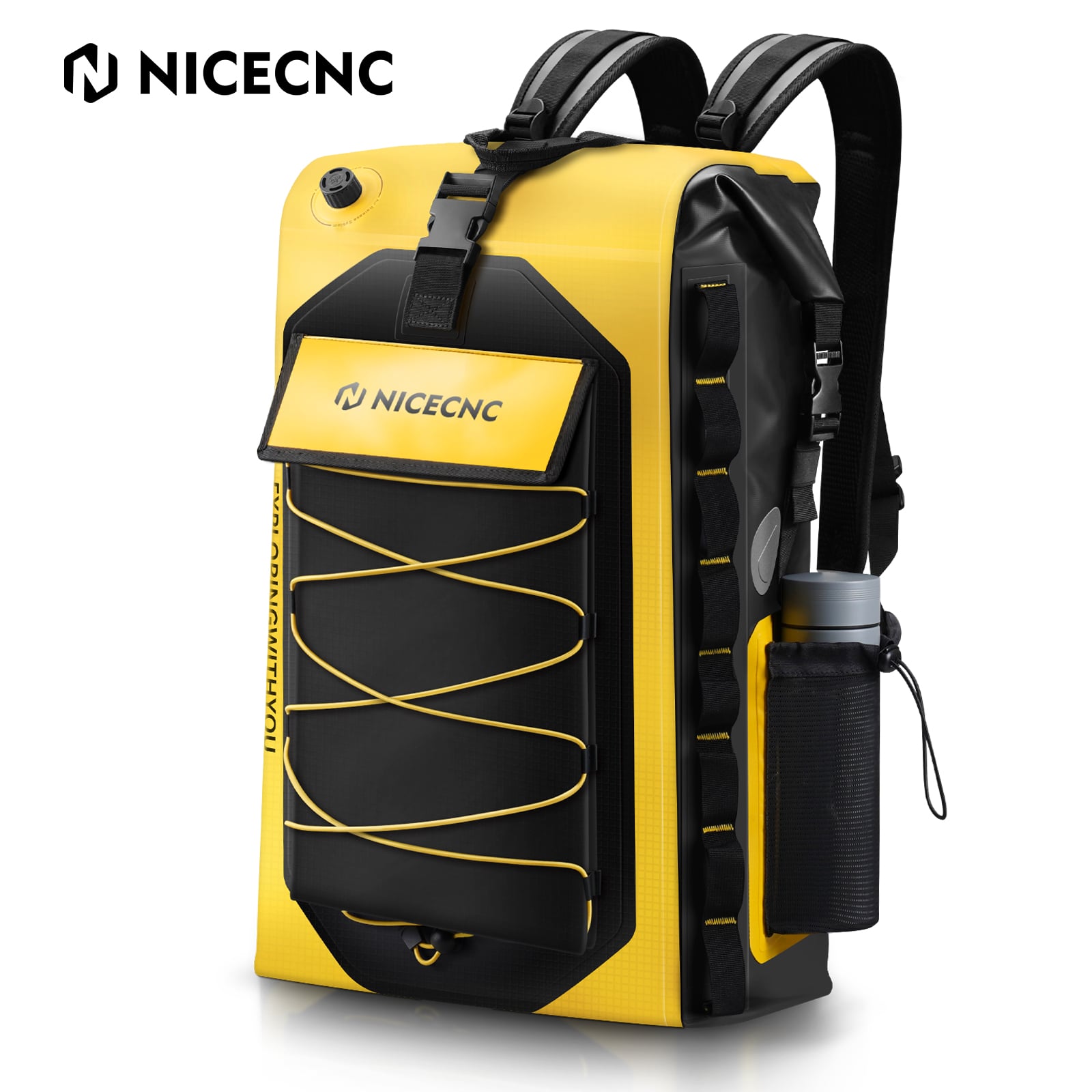 Motorcycle Waterproof Backpack 40L Expandable Capacity 500D PVC