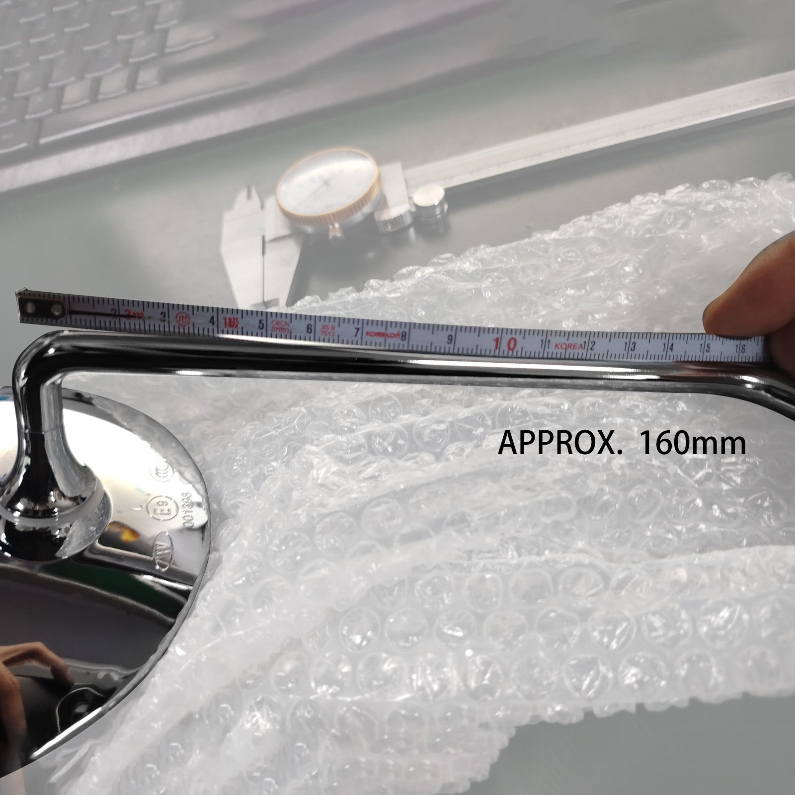 Pair of M10x1.25mm chrome-plated rearview mirrors for Honda XL125S CB650 GL1000