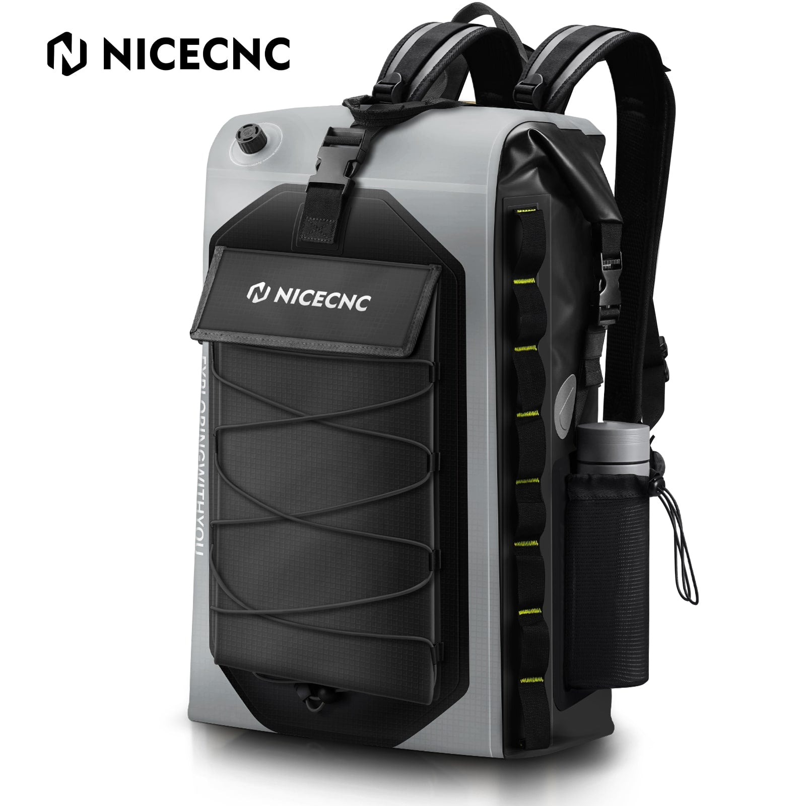 Motorcycle Waterproof Backpack 40L Expandable Capacity 500D PVC