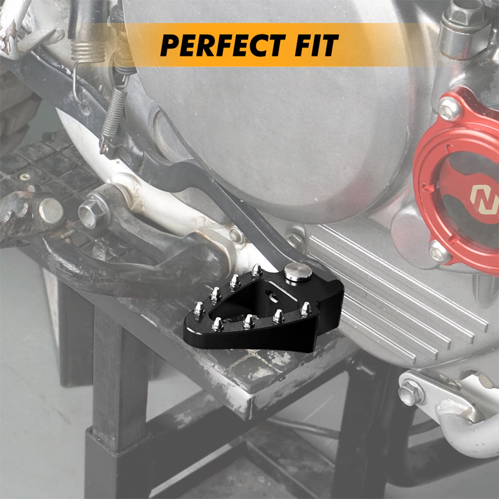 Rear Brake Pedal Tip Step Enlarged Plate For Honda XR650L 1993-2024