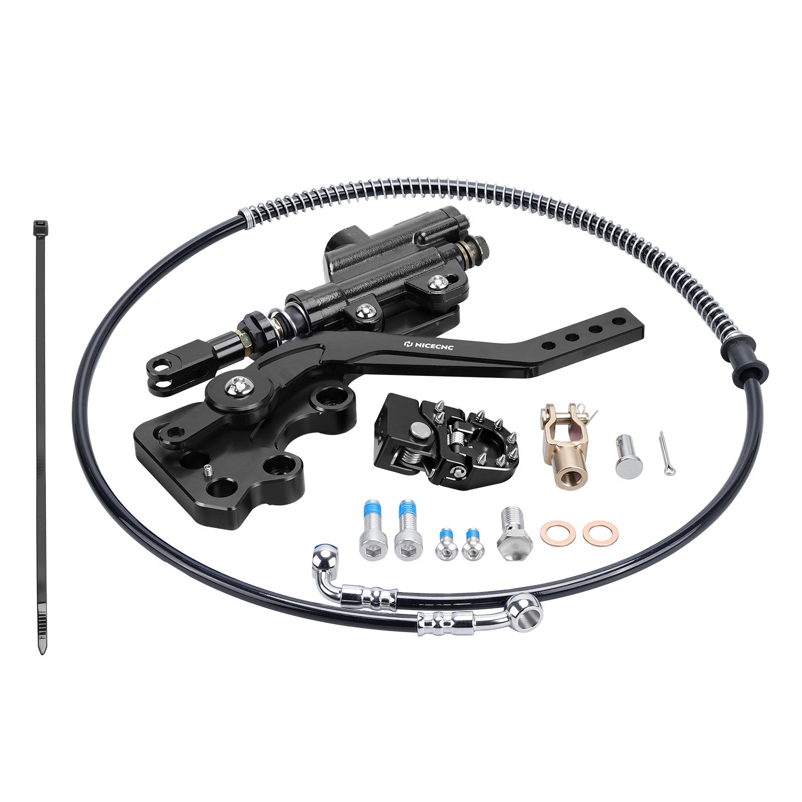 Hydraulic Rear Foot Brake + Enlarged Foot Pegs + Support Brace For Surron Light Bee X S