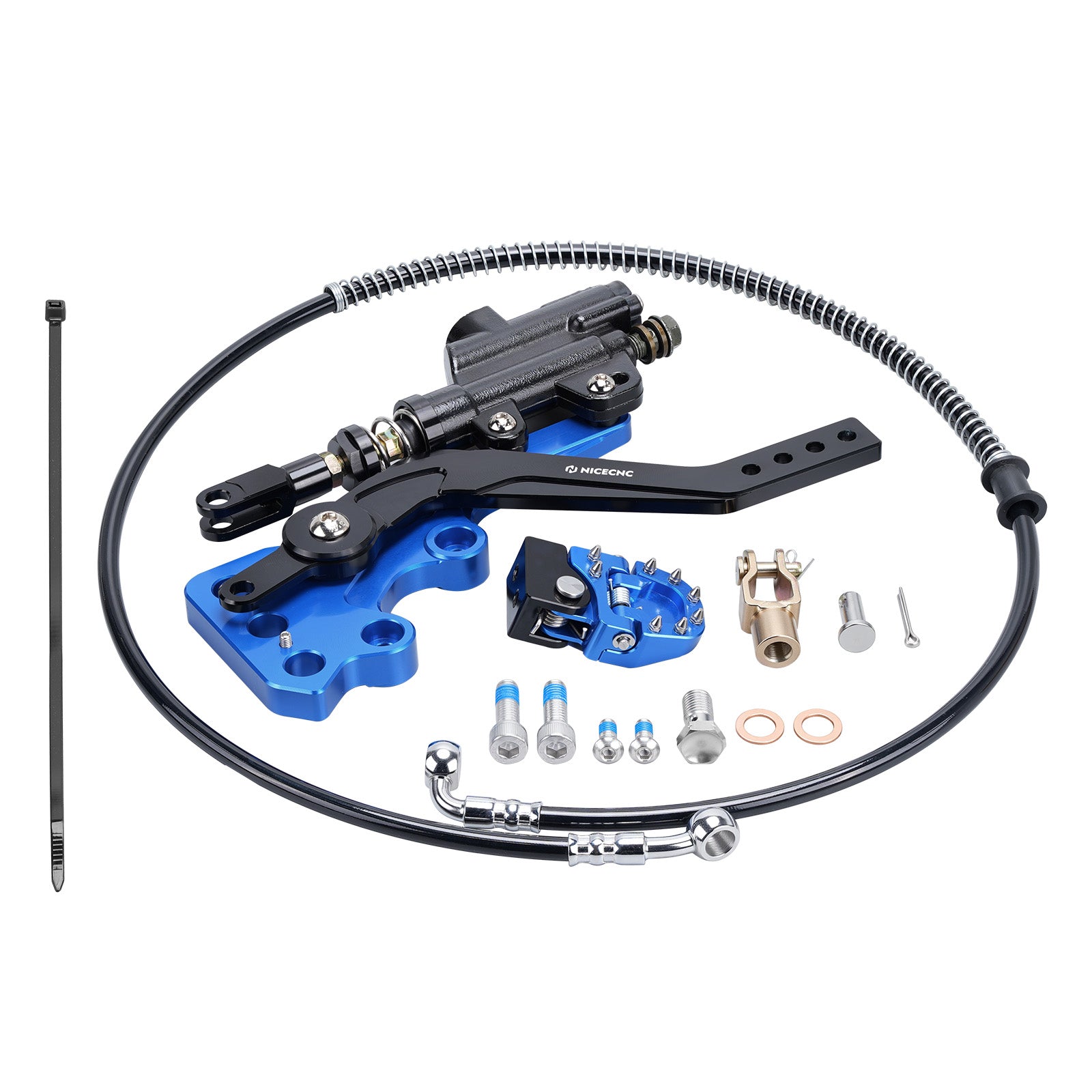 Hydraulic Rear Foot Brake + Enlarged Foot Pegs + Support Brace For Surron Light Bee X S