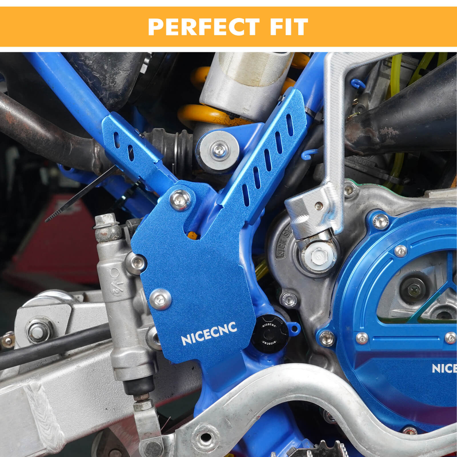 NICECNC Motorcycle Frame Guard Covers For Yamaha YZ85 2002-2021