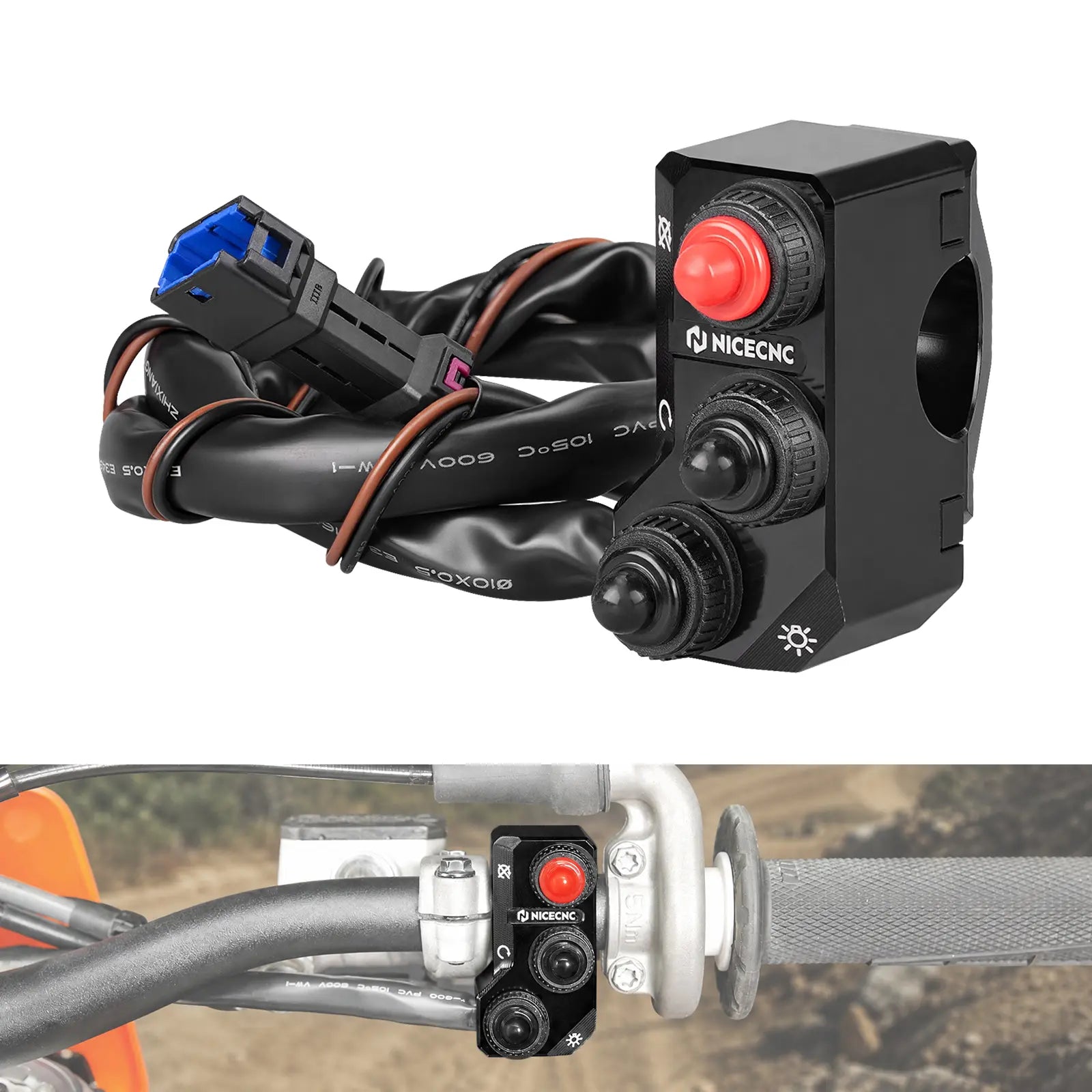 Start Stop & Headlight Switch For KTM 125-450 XC XC-F SX SX-F 23-27 150-500 XC-W EXC 24-27
