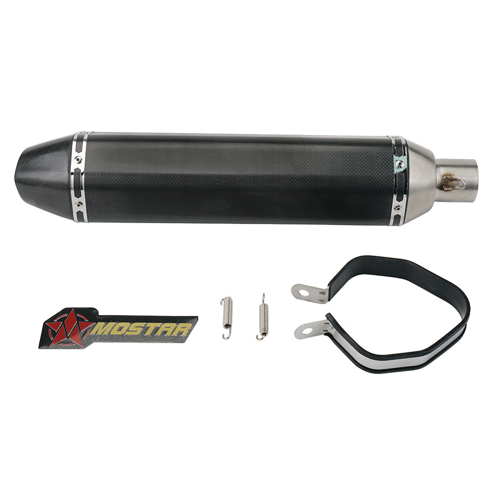 3D Glossy Carbon Fiber Muffler Silencer Set 51mm Inlet for KTM 950/990