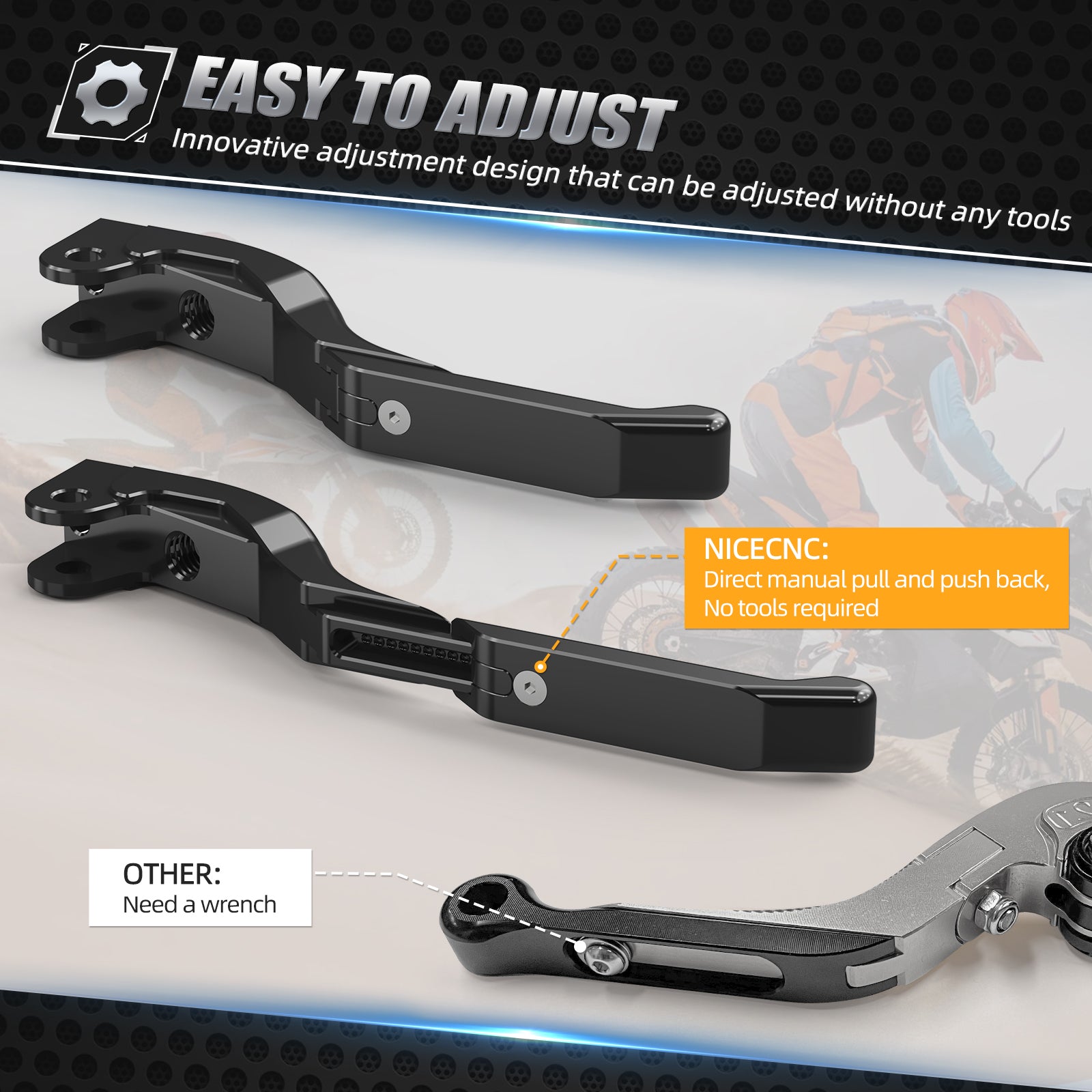 Two-Finger Short Clutch Brake Lever Set For Husqvarna Norden 901 2022-2024