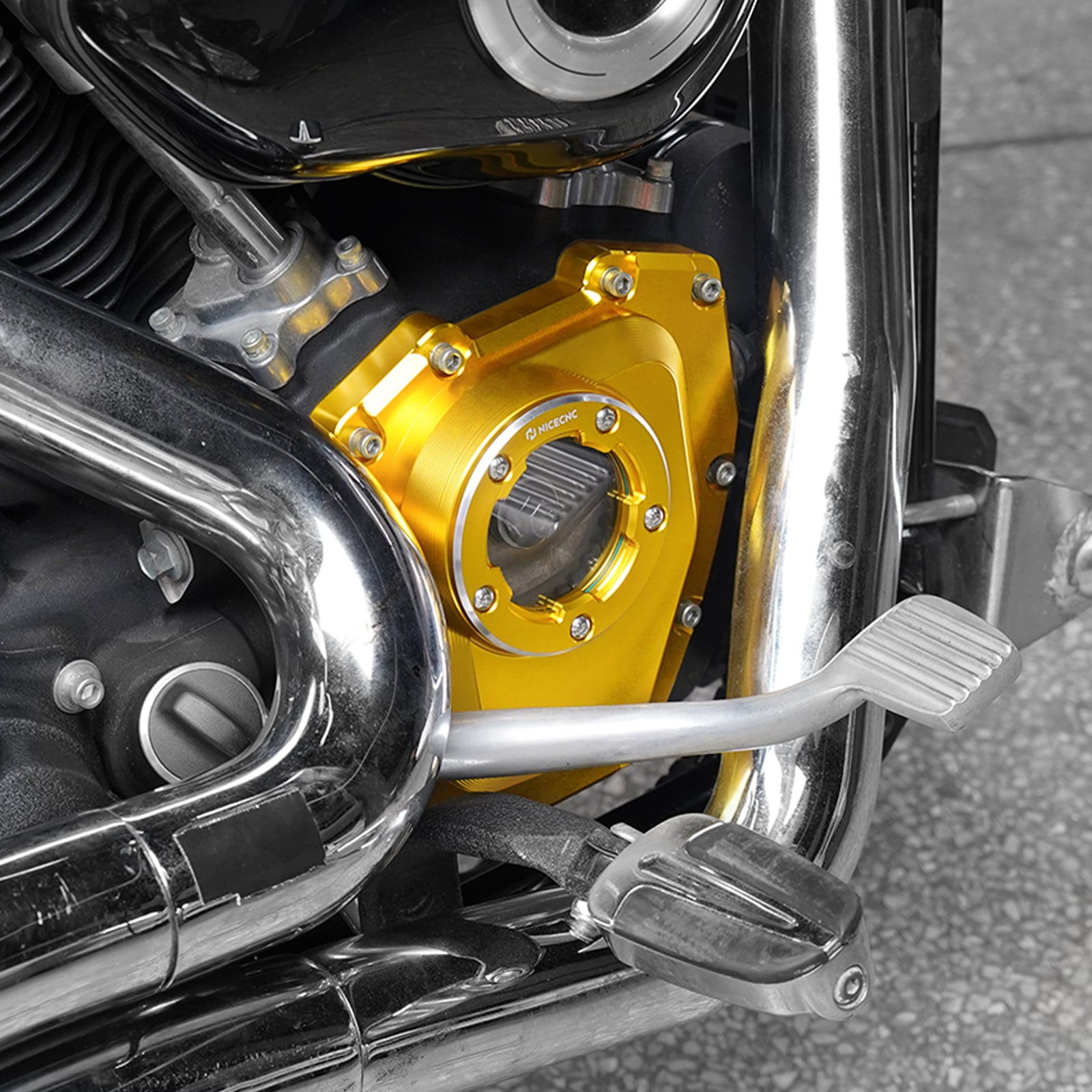 Transparent Cam Shaft Cover For Harley Road King 2001-2016 Dyna / Softail 2001-2017