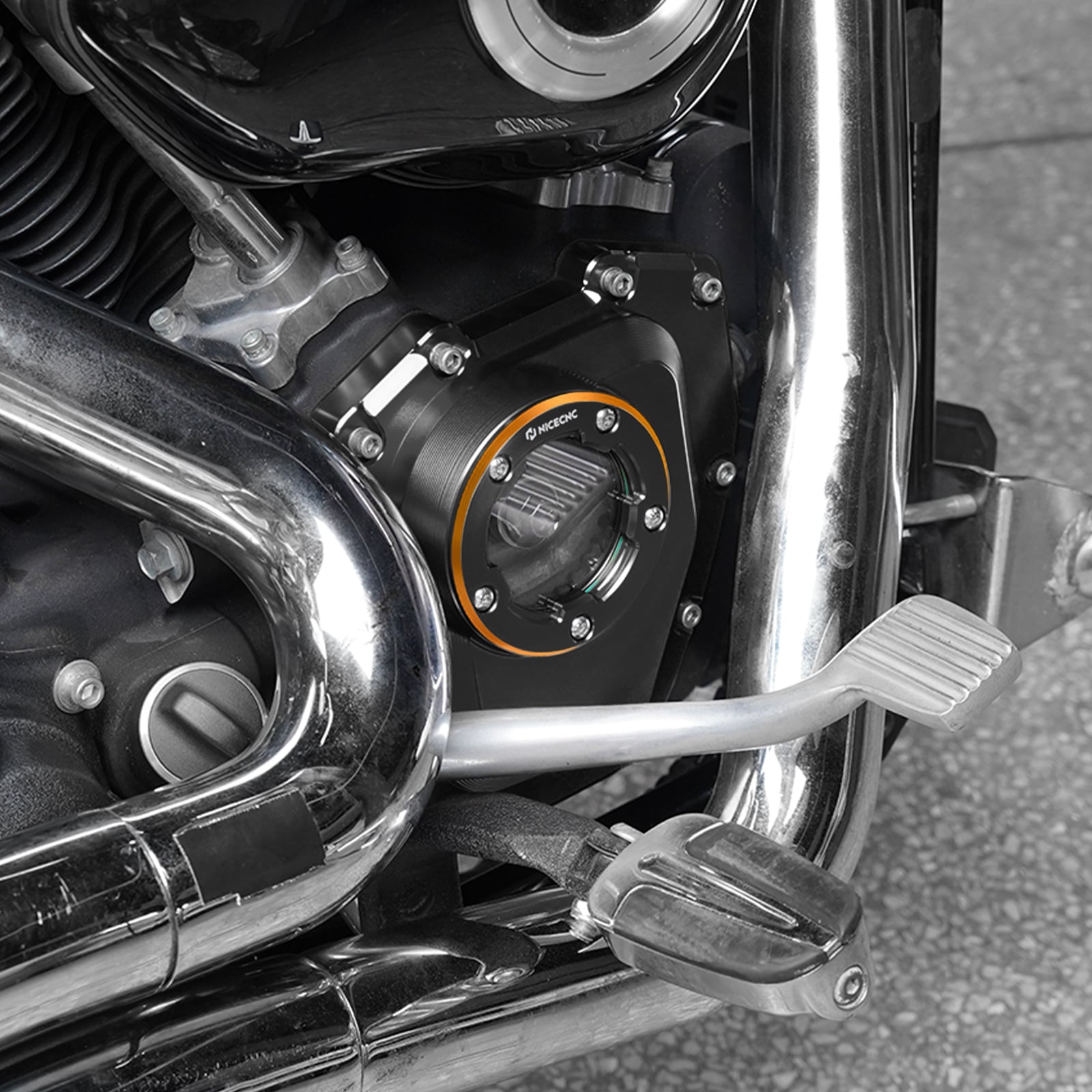 Transparent Cam Shaft Cover For Harley Road King 2001-2016 Dyna / Softail 2001-2017
