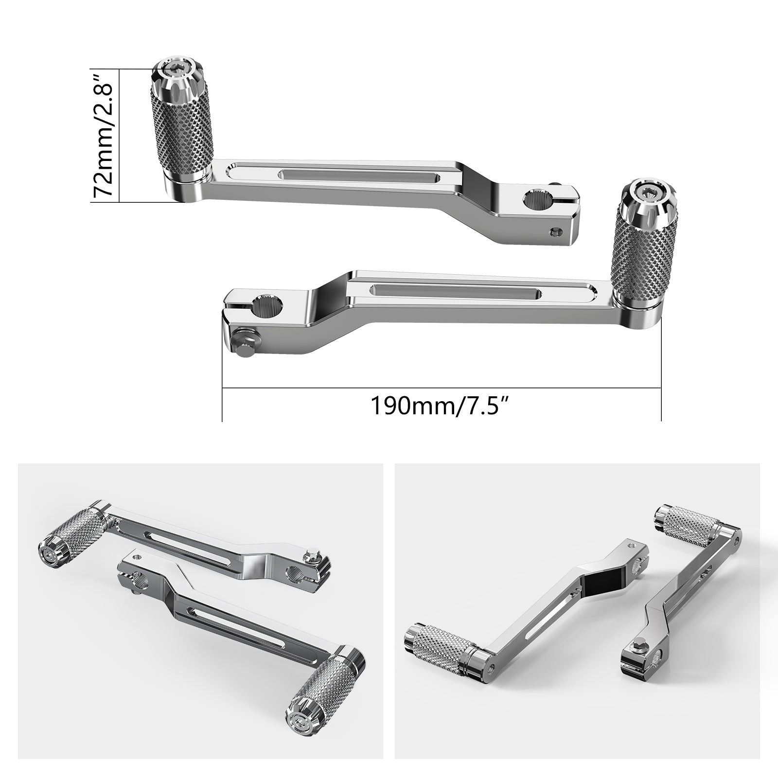 Pair Heel Toe Gear Shift Lever Shifter Pegs For Harley Street Glide FLHX Road King FLHR