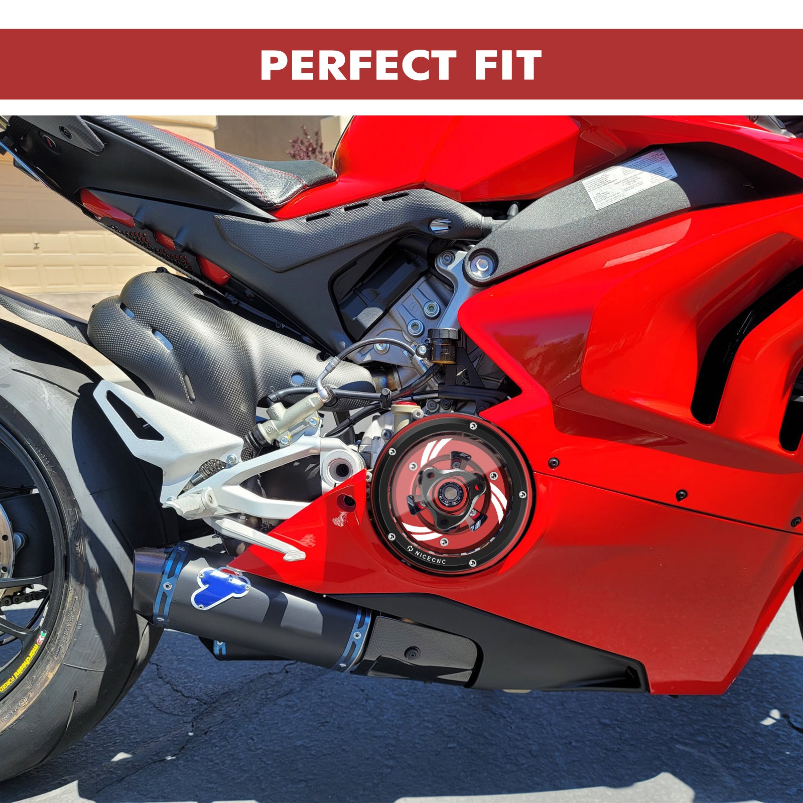 Transparent Engine Clutch Cover Kit For Ducati Panigale V4/S