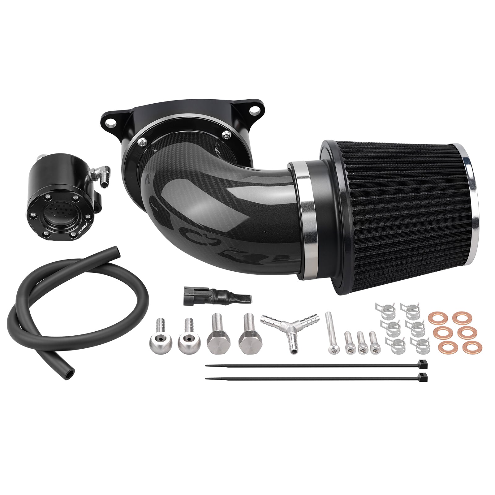 High-Flow Air Cleaner w/External Breather Kit For Harley Twin Cam Engi