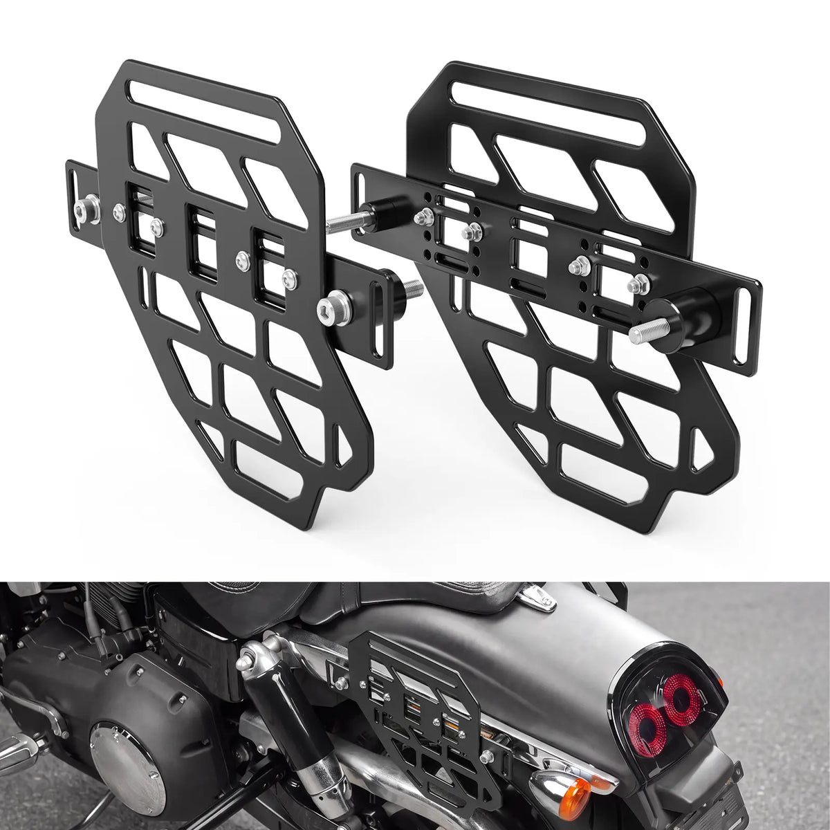 Saddlebag Brackets For Harley Dyna Fat Street Bob Low Rider Super Wide Glide