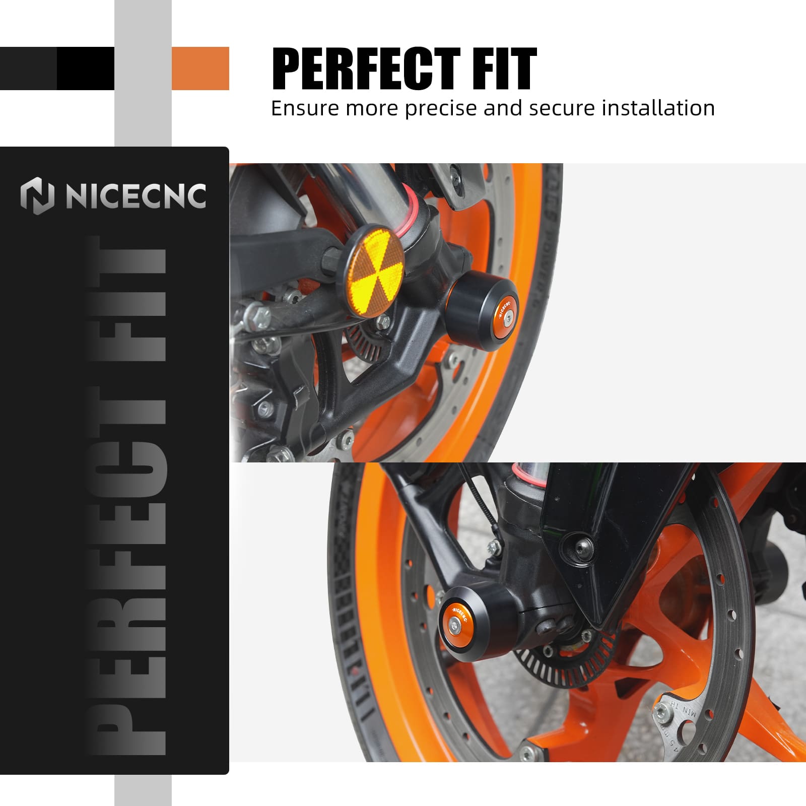 Front Axle Slider Crash Bung Kit For KTM 250 390 Duke RC 390 Adventure R