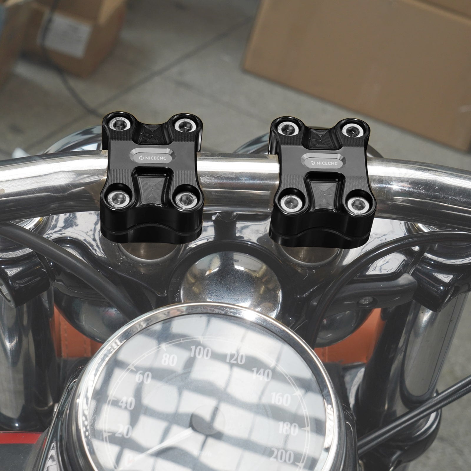 2" Handlebar Risers For Harley Dyna Low Rider Street Bob Super Glide 1.25" Bar