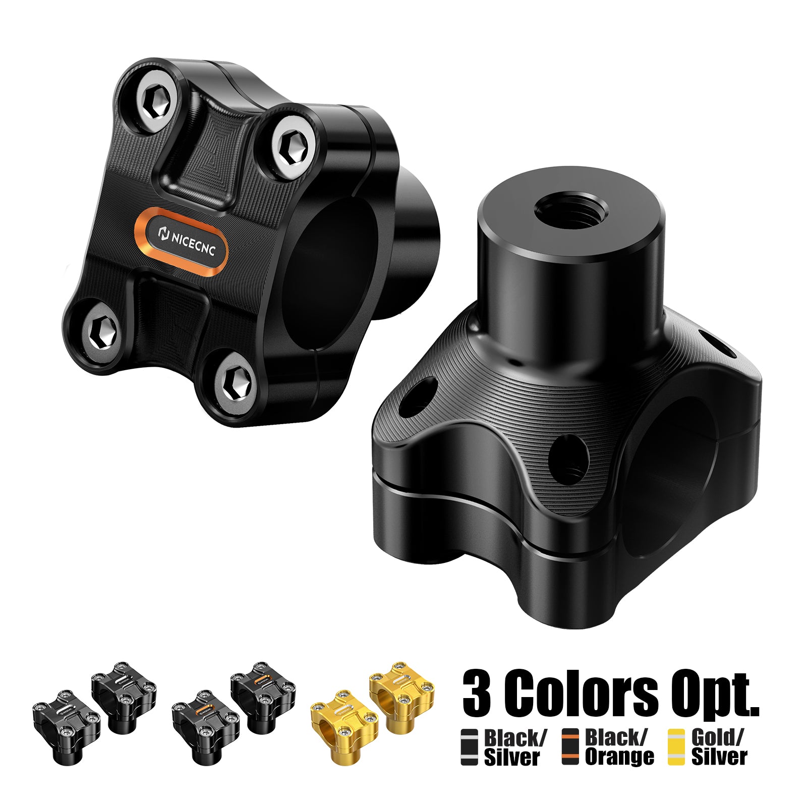 2" Handlebar Risers For Harley Dyna Low Rider Street Bob Super Glide 1.25" Bar