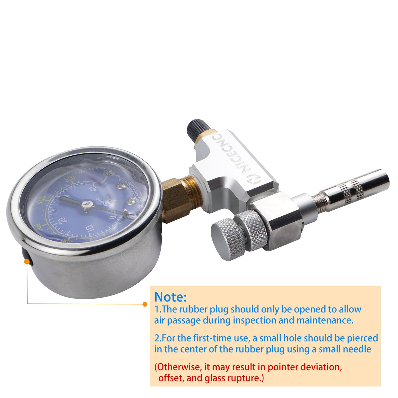 600PSI High Accuracy Nitrogen Filling Tool Special For Schrader Valve Shock