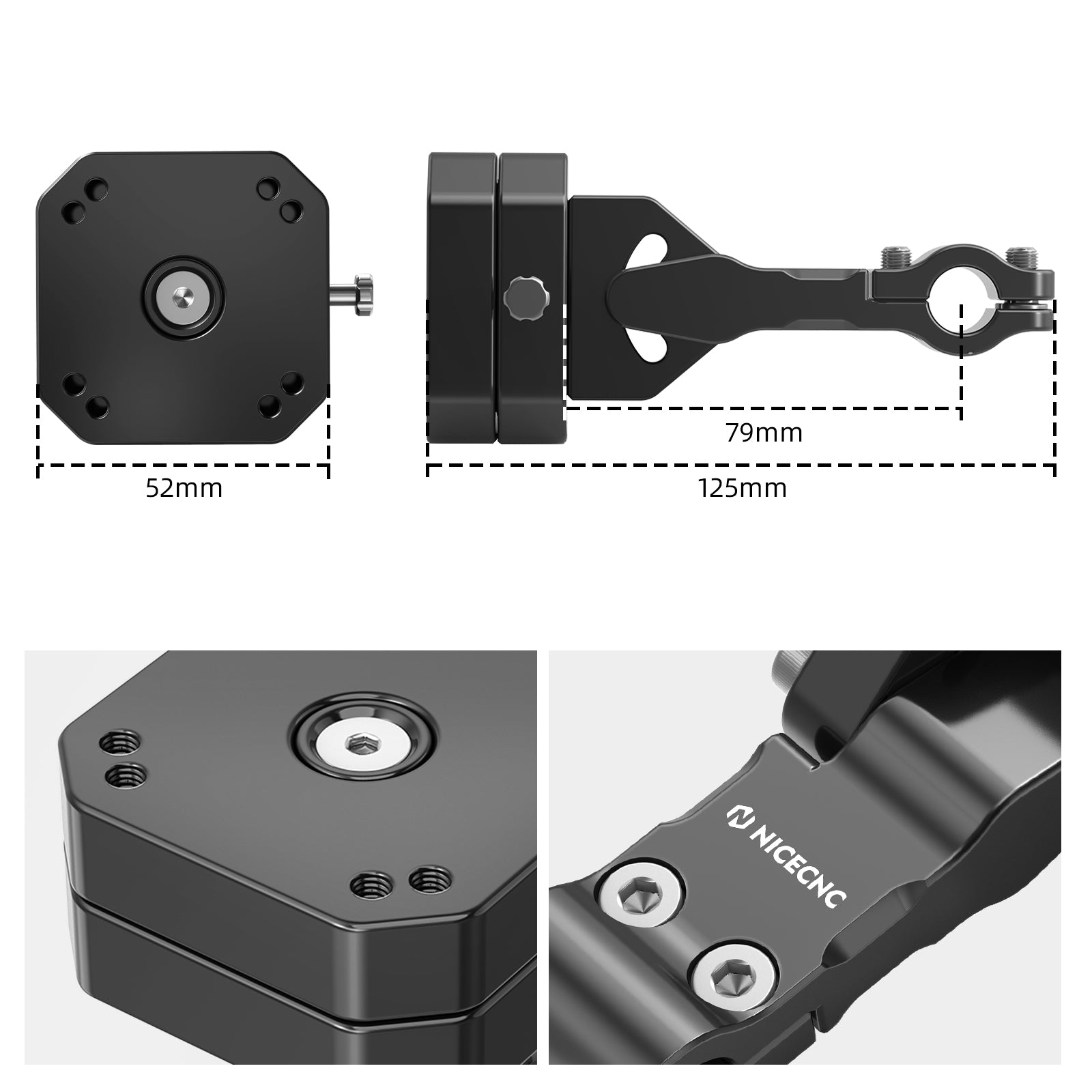 12MM Adjustable GPS Mount AMPS Bracket For Yamaha Tenere 700 BMW R1250 GS ADV