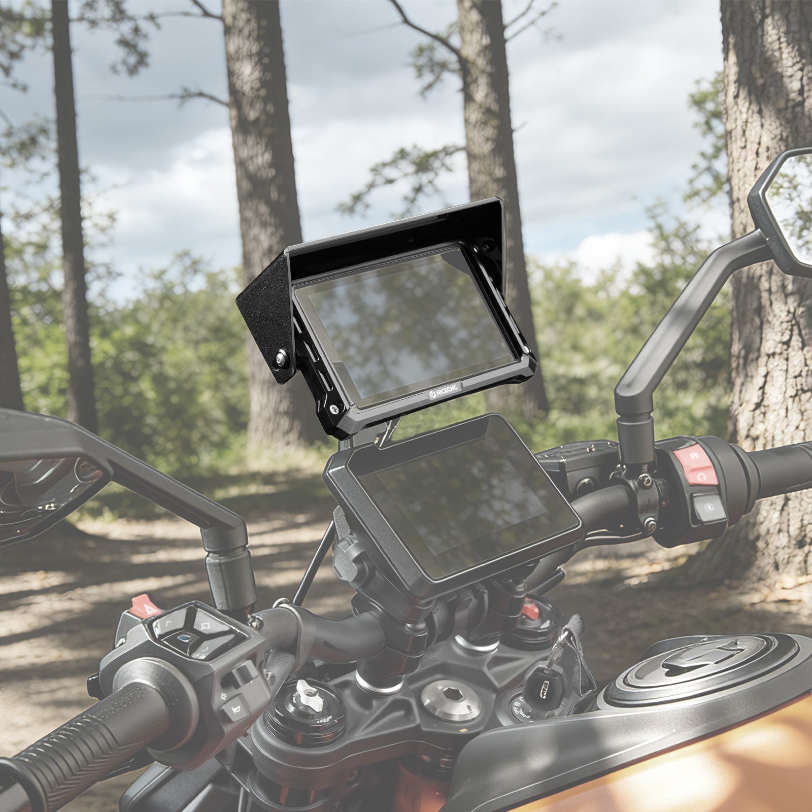 Protective Case + Adjustable Sun Visor Kit For Garmin Zumo XT2 6" Devices