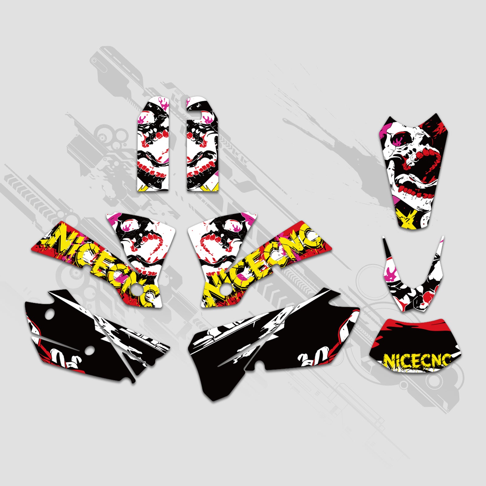 Motorcycle Full Graphics Decals Stickers Kit For KTM EXC 2004