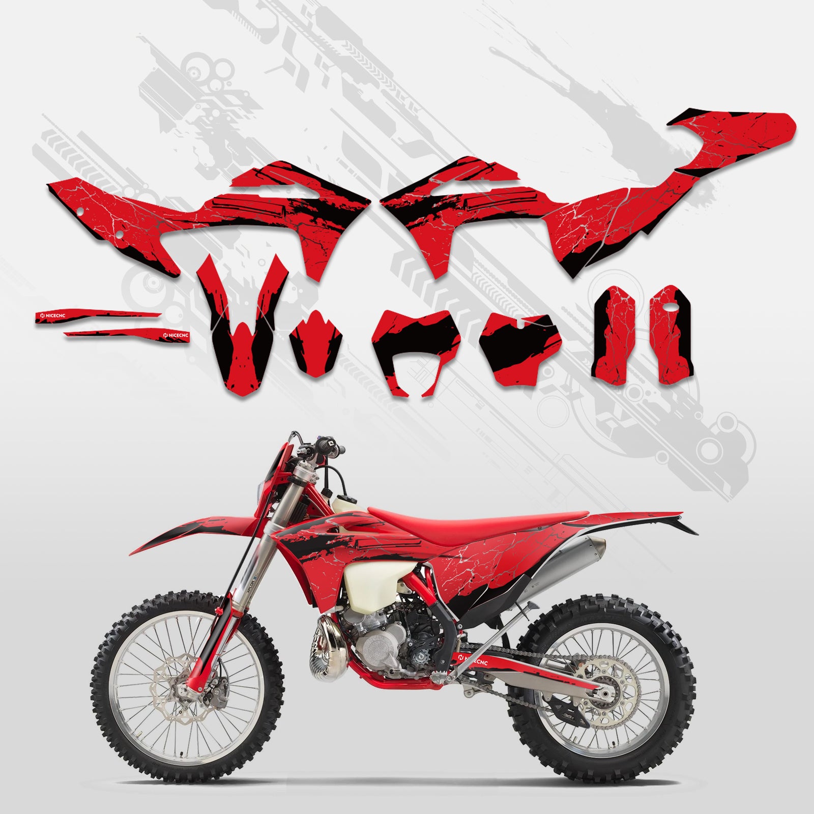 Motorcycle Full Graphics Decals Stickers Kit For GAS GAS EC Enduro 2021-2023