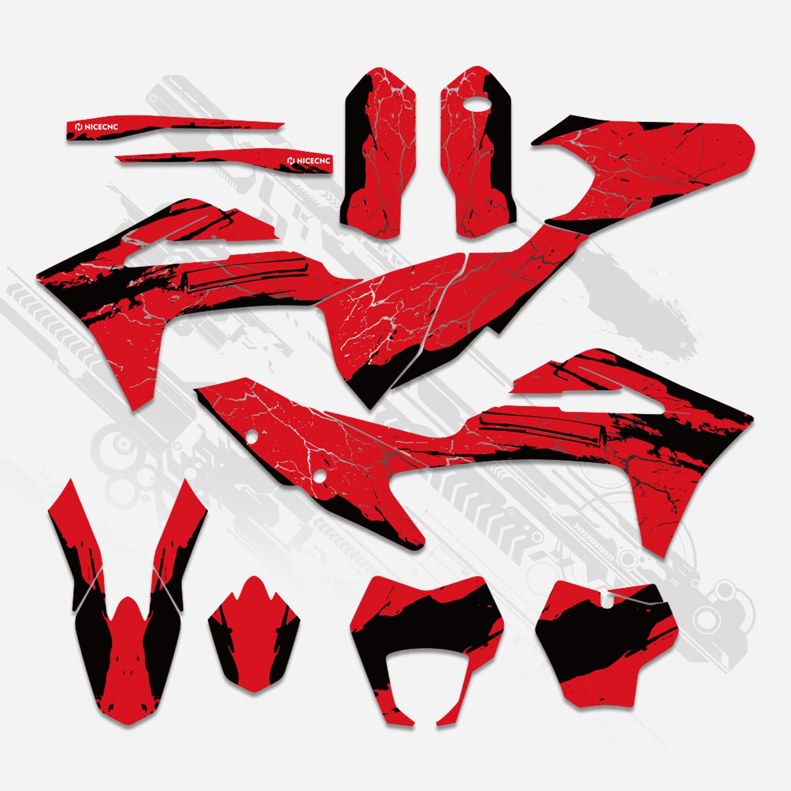 Motorcycle Full Graphics Decals Stickers Kit For GAS GAS EC Enduro 2021-2023