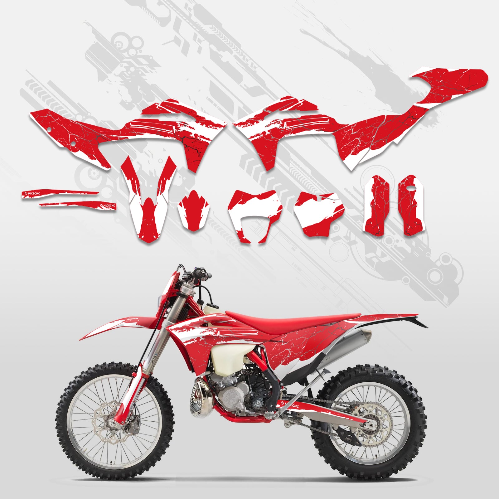 Motorcycle Full Graphics Decals Stickers Kit For GAS GAS EC Enduro 2021-2023