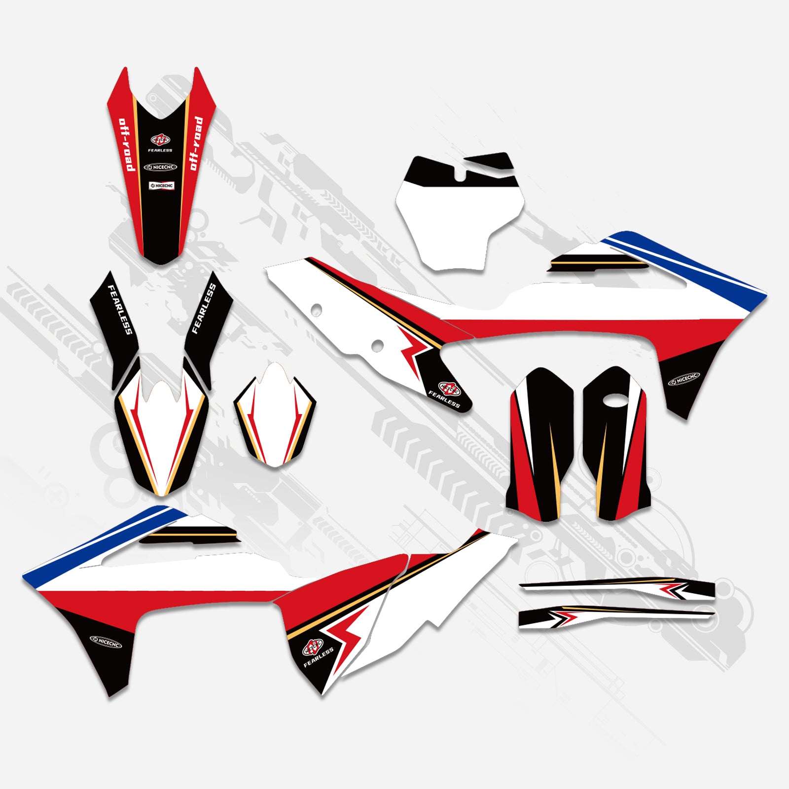 Motorcycle Full Graphics Decals Stickers Kit For GAS GAS MC Motocross 2021-2023