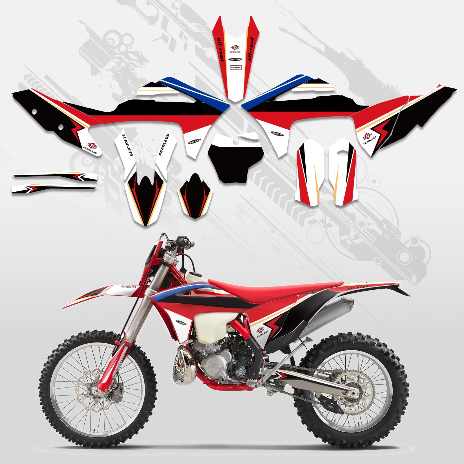 Motorcycle Full Graphics Decals Stickers Kit For GAS GAS MC Motocross 2021-2023