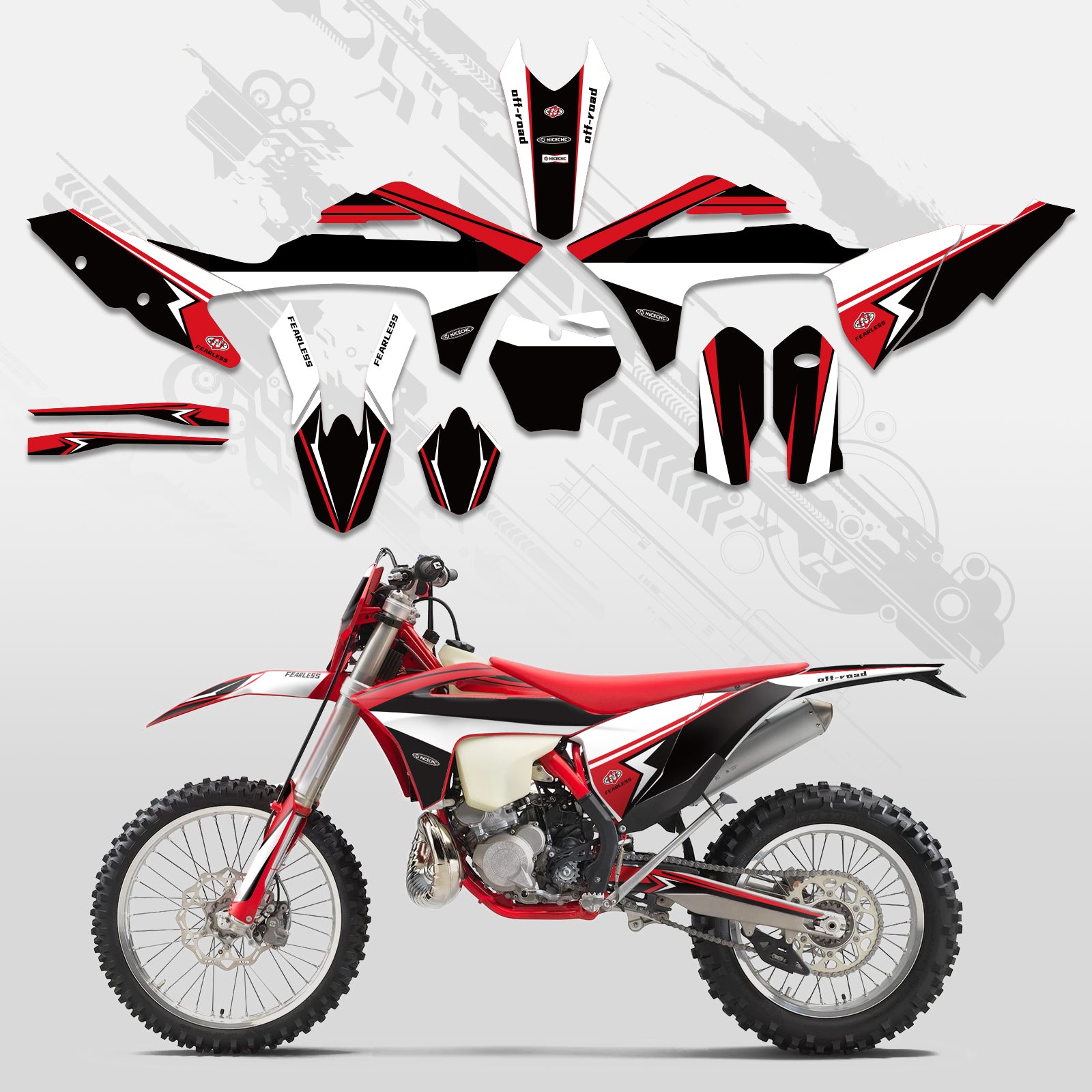 Motorcycle Full Graphics Decals Stickers Kit For GAS GAS MC Motocross 2021-2023