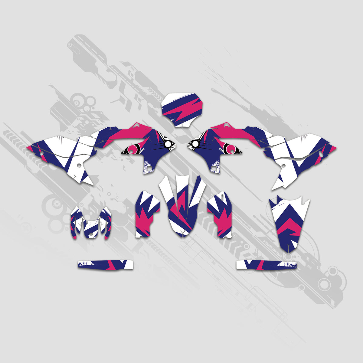 Motorcycle Full Graphics Decals Stickers Kit For Yamaha YZ250F YZ450F