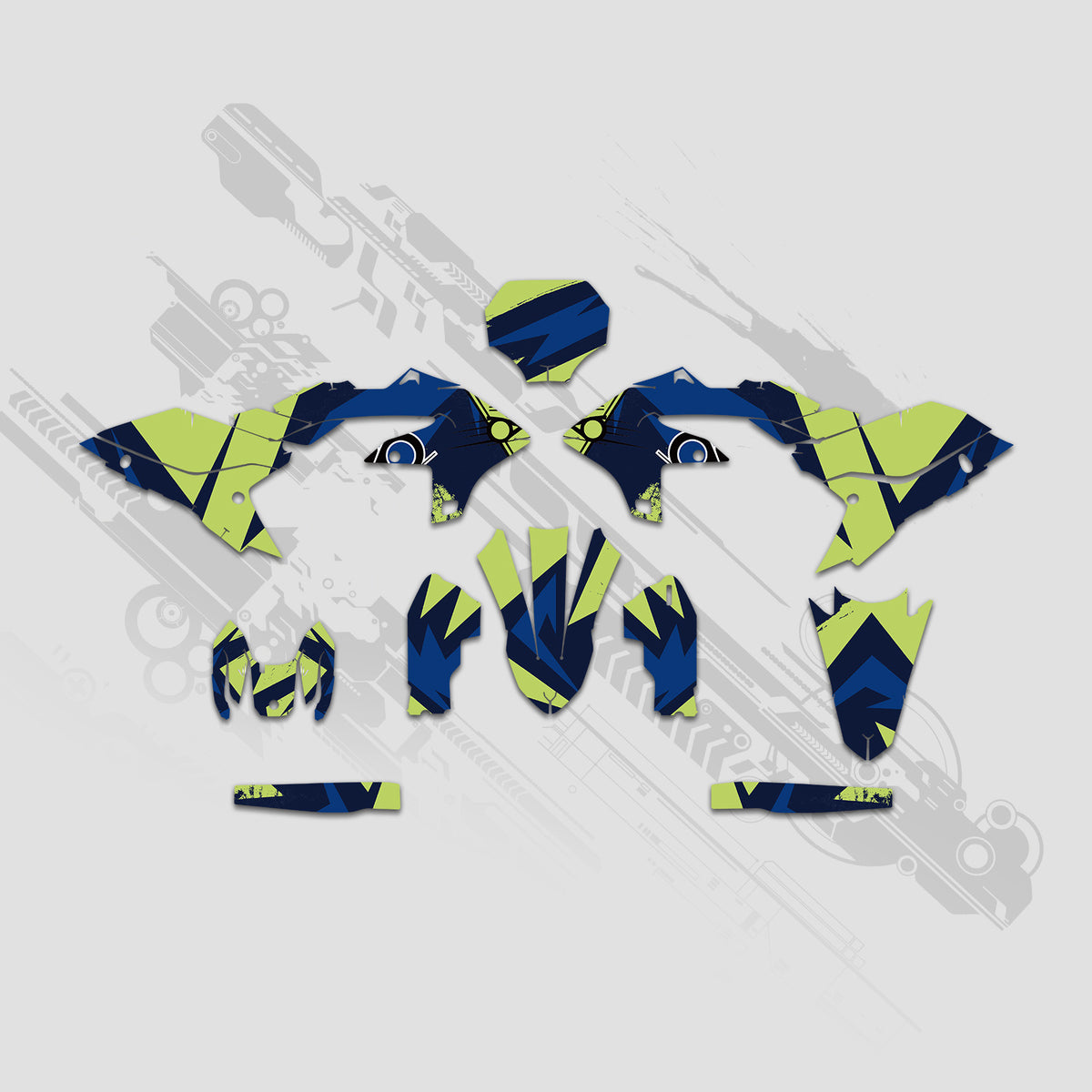 Motorcycle Full Graphics Decals Stickers Set For Yamaha YZ250F YZ450F