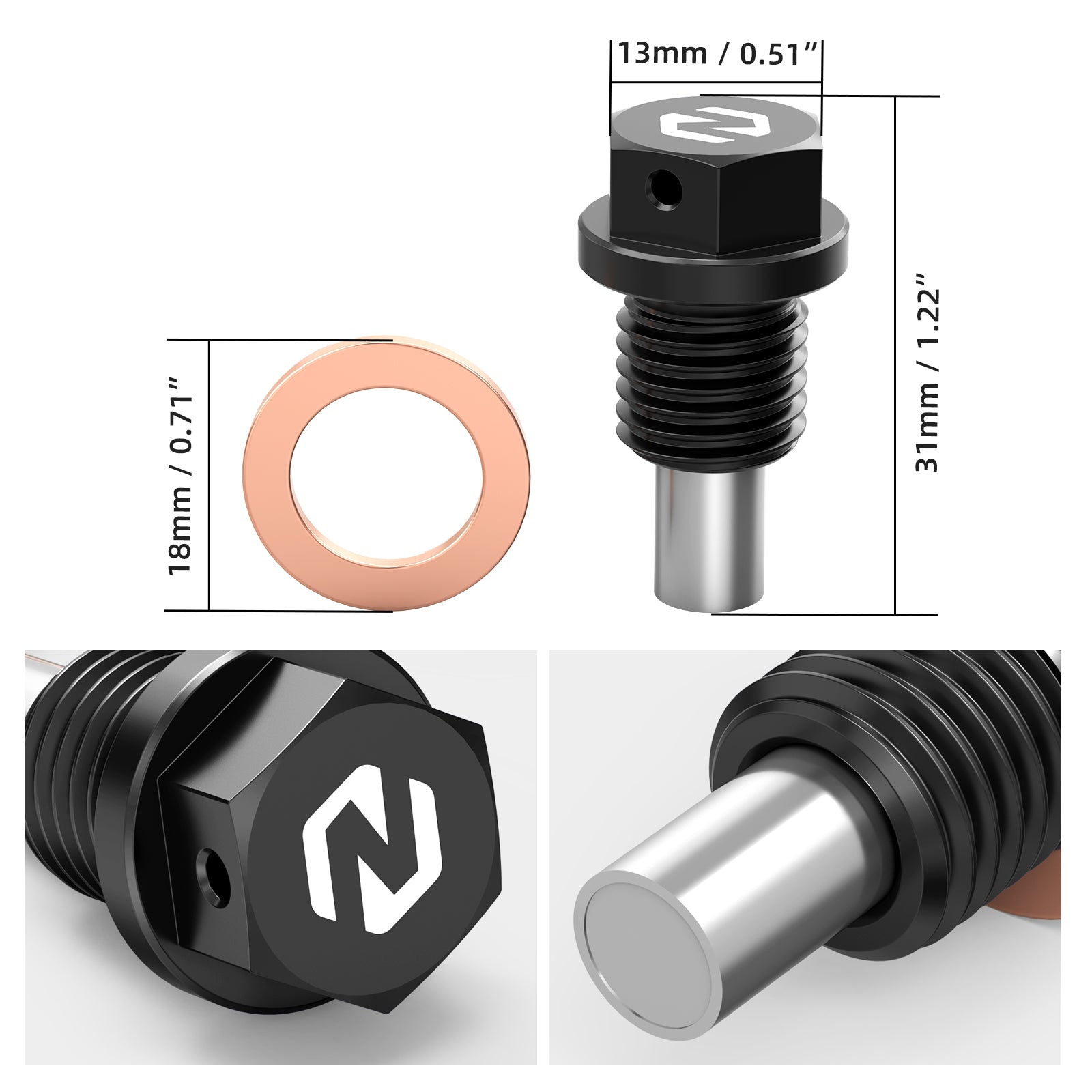 Magnetic Oil Drain Plug For Husqvarna 125-501 FC FX TX TC TE FE 701 Enduro SM