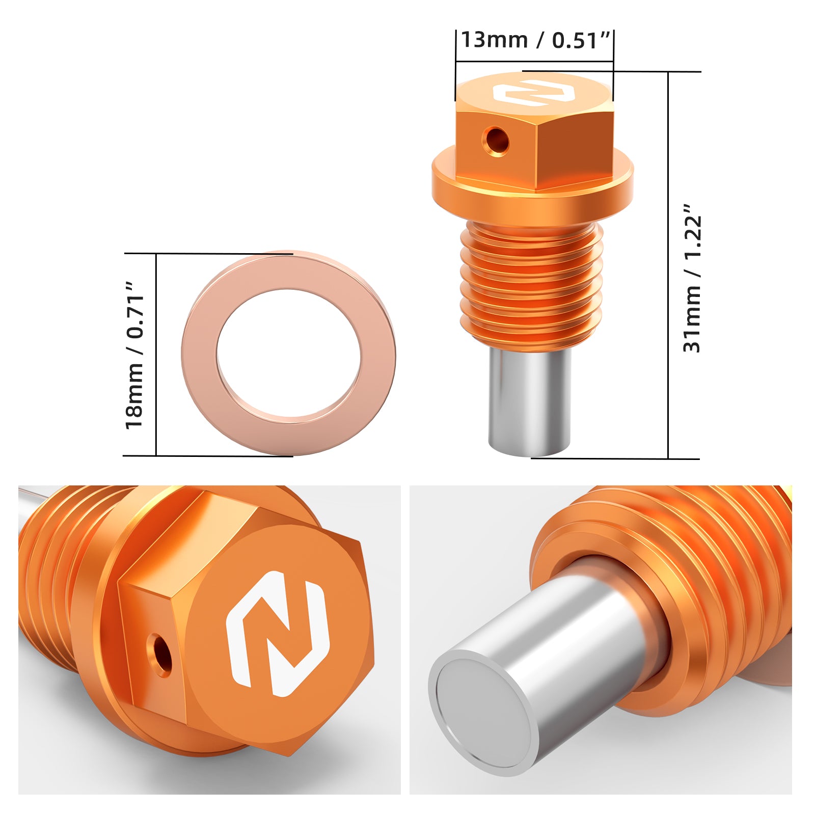Magnetic Oil Drain Plug For Husqvarna 125-501 FC FX TX TC TE FE 701 Enduro SM
